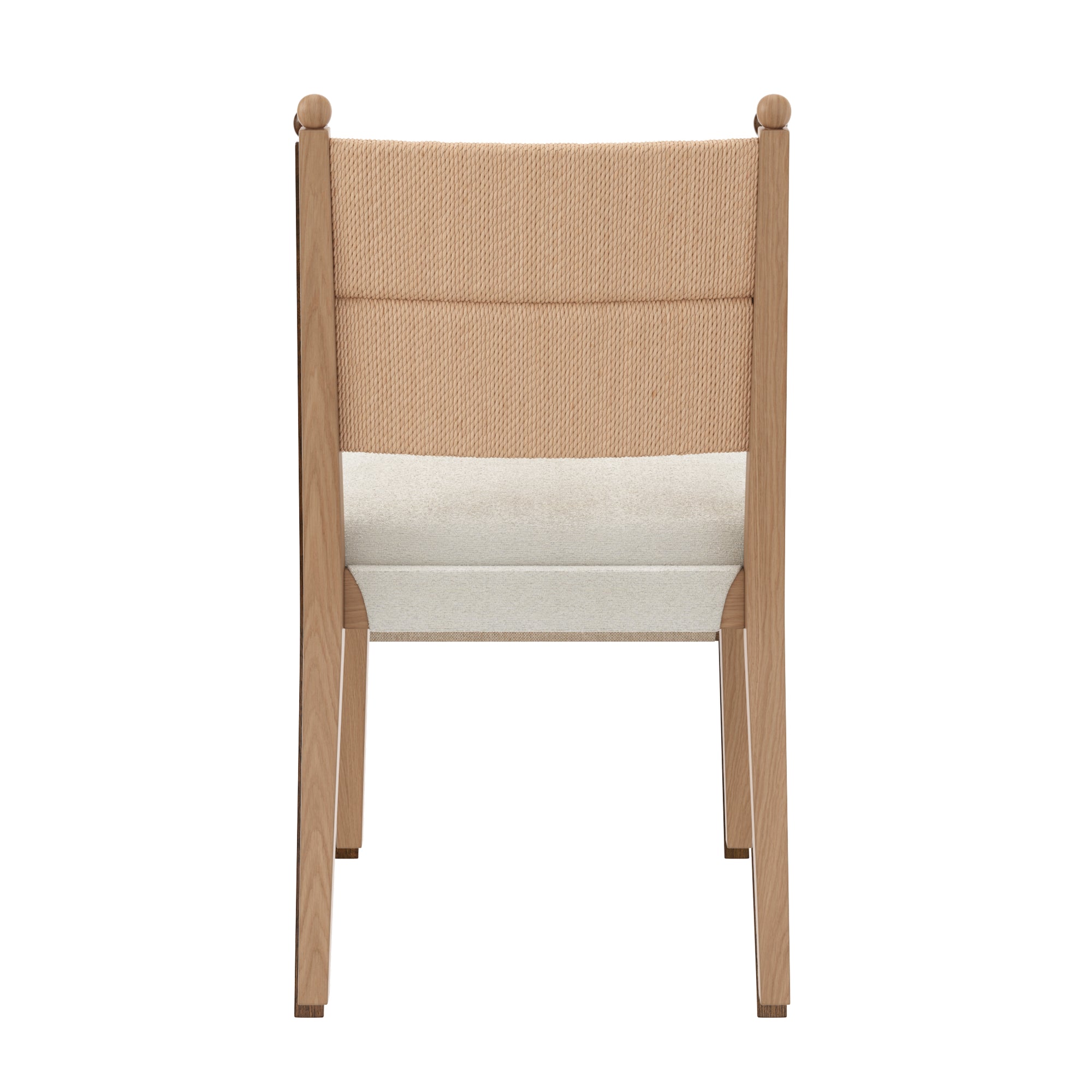 Modern Boucle Seagrass Dining Chair Upholstered Oak (Set of 6) - Nathan James