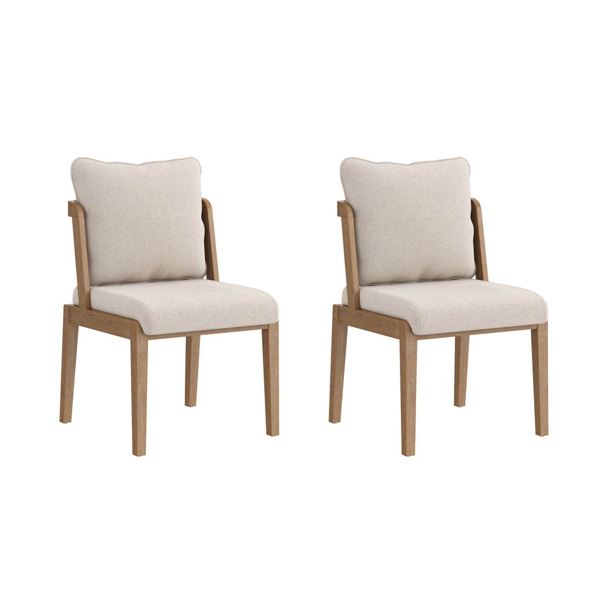 Chuck Scandinavian 2-Pack Dining Chair with Back | Nathan James