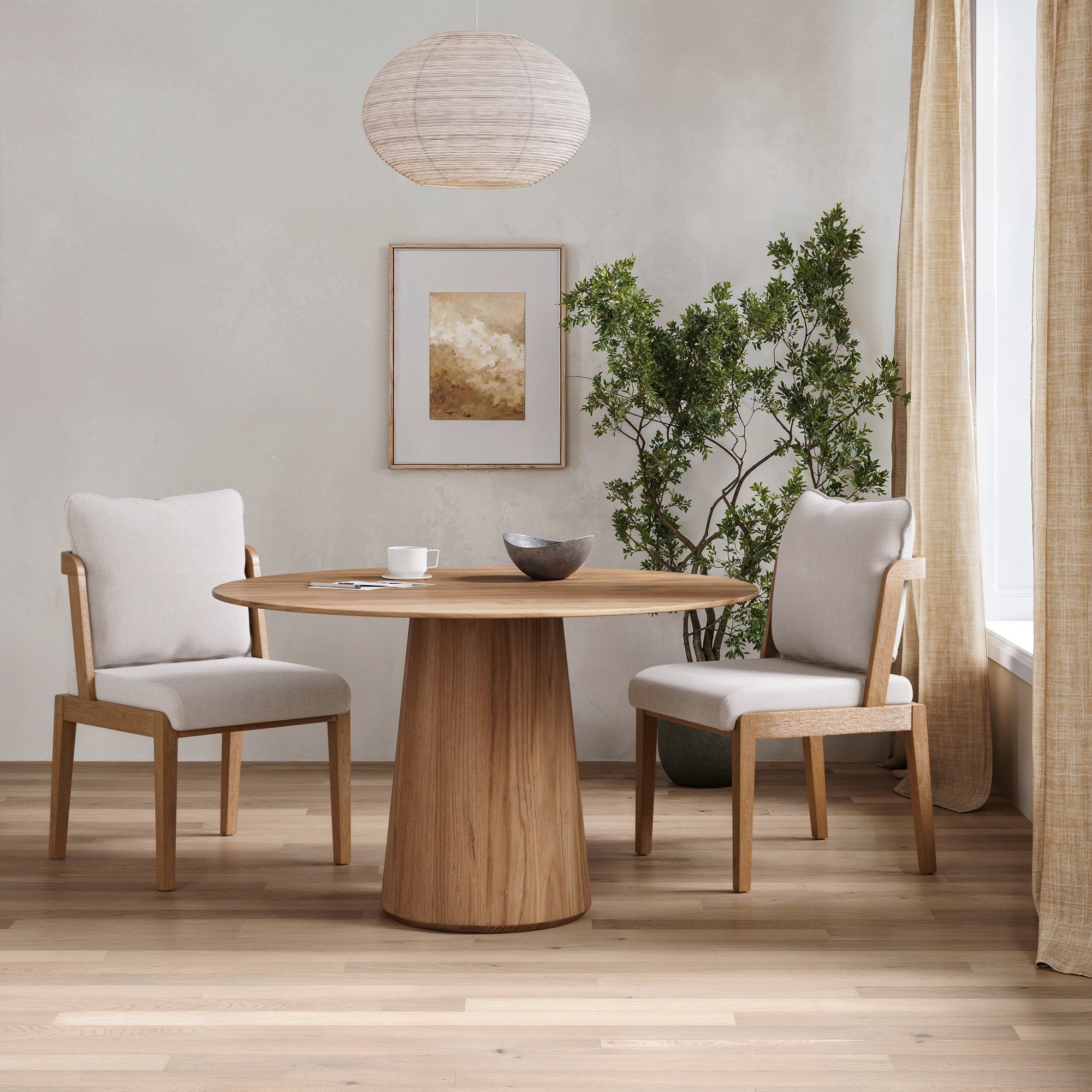 Chuck Scandinavian Dining Chair with Back - Thumbnail 3