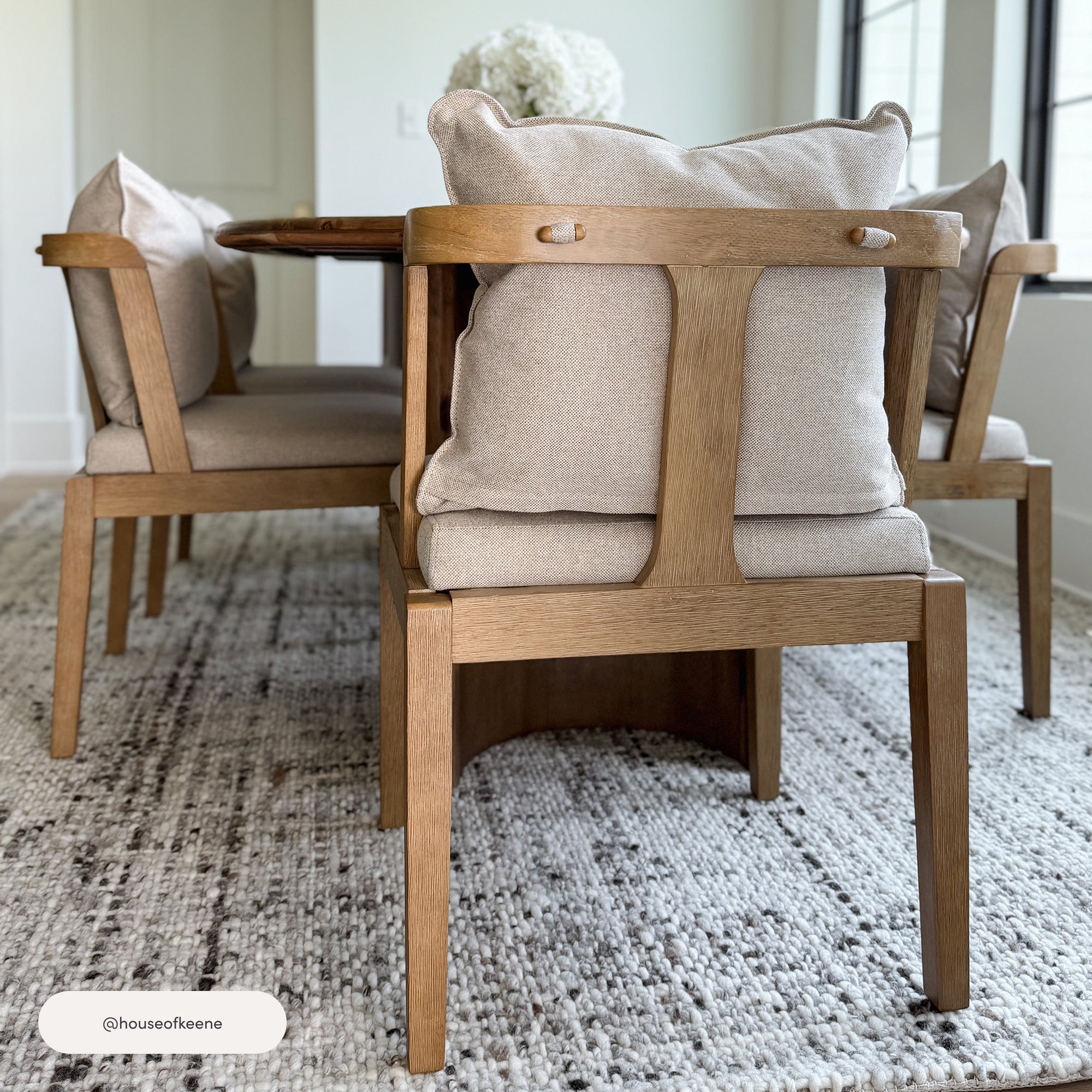 Chuck Dining Chair Scandinavian Light Brown Set of 6 | Nathan James
