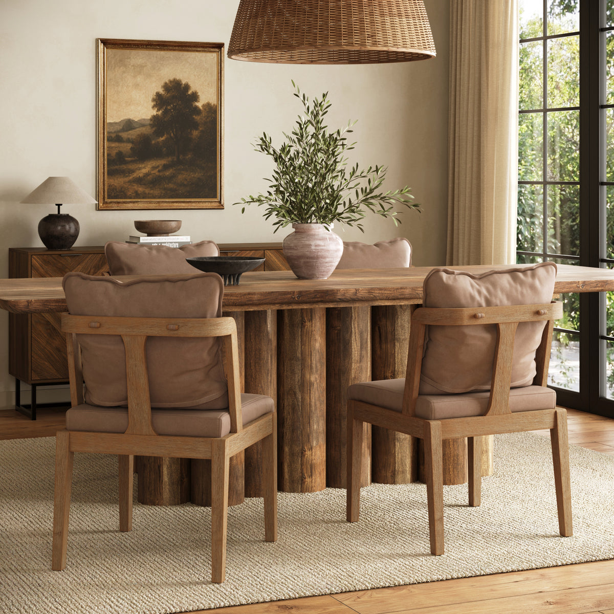 Solid wood frame