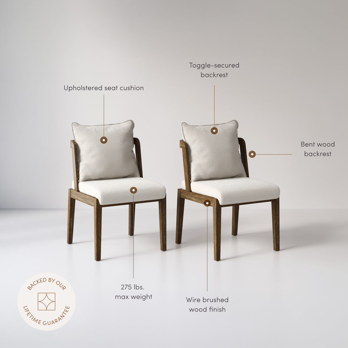 Scandinavian Dining Chair with Back Dark Brown (Set of 6) - Nathan James