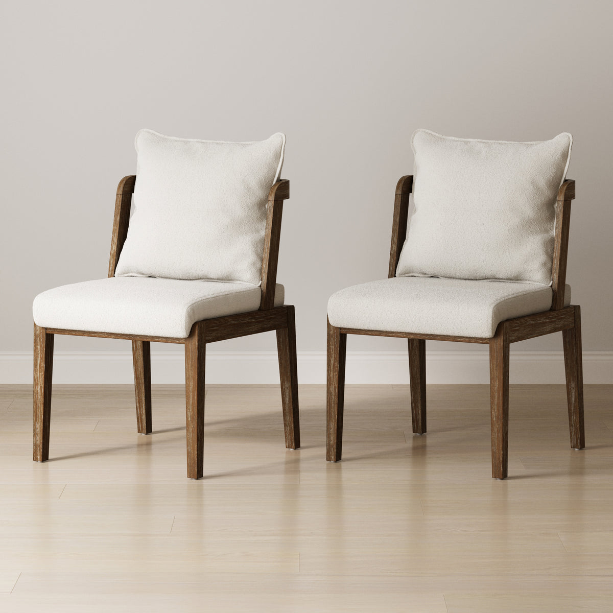 Scandinavian Dining Chair with Back Dark Brown (Set of 2) - Nathan James