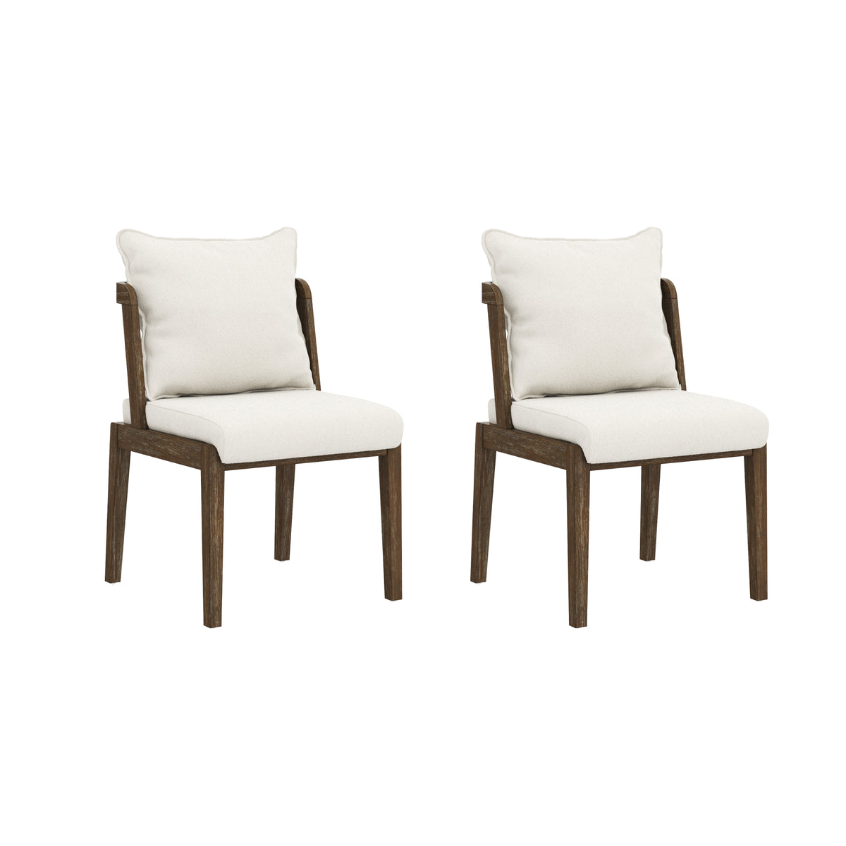 Scandinavian 2-Pack Dining Chair with Back Dark Brown - Nathan James