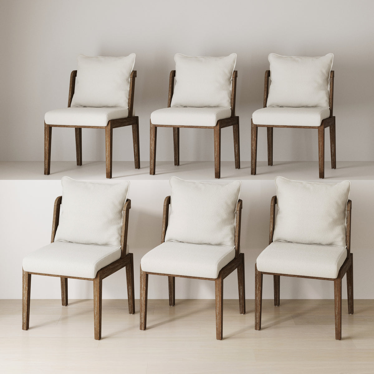Scandinavian Dining Chair with Back Dark Brown (Set of 6) - Nathan James