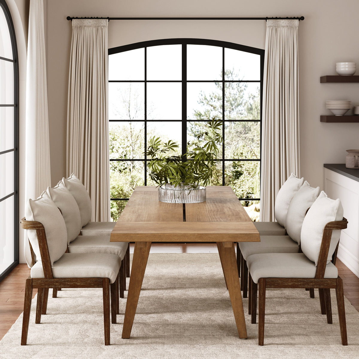 Scandinavian Dining Chair with Back Dark Brown (Set of 6) - Nathan James