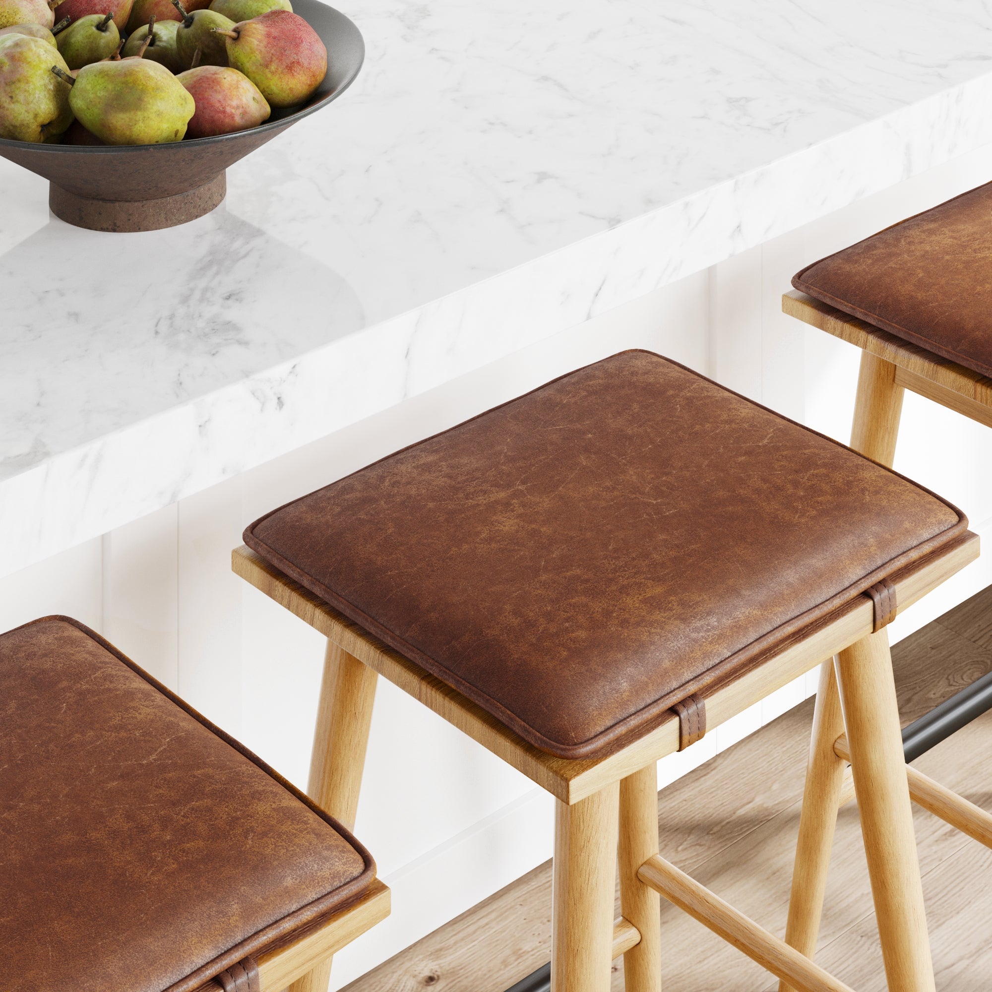 Cushioned backless deals bar stools