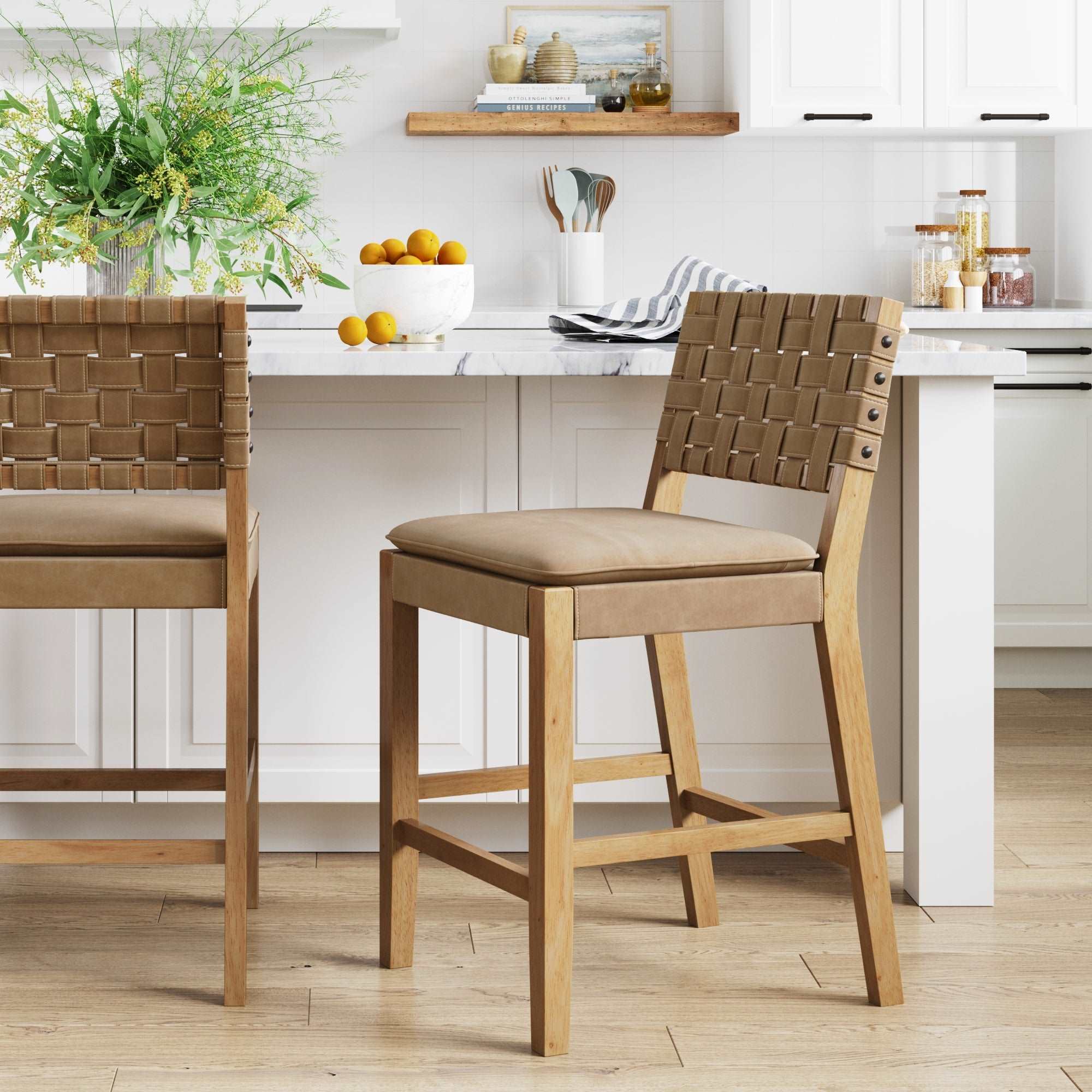 Kitchen counter deals chairs with backs