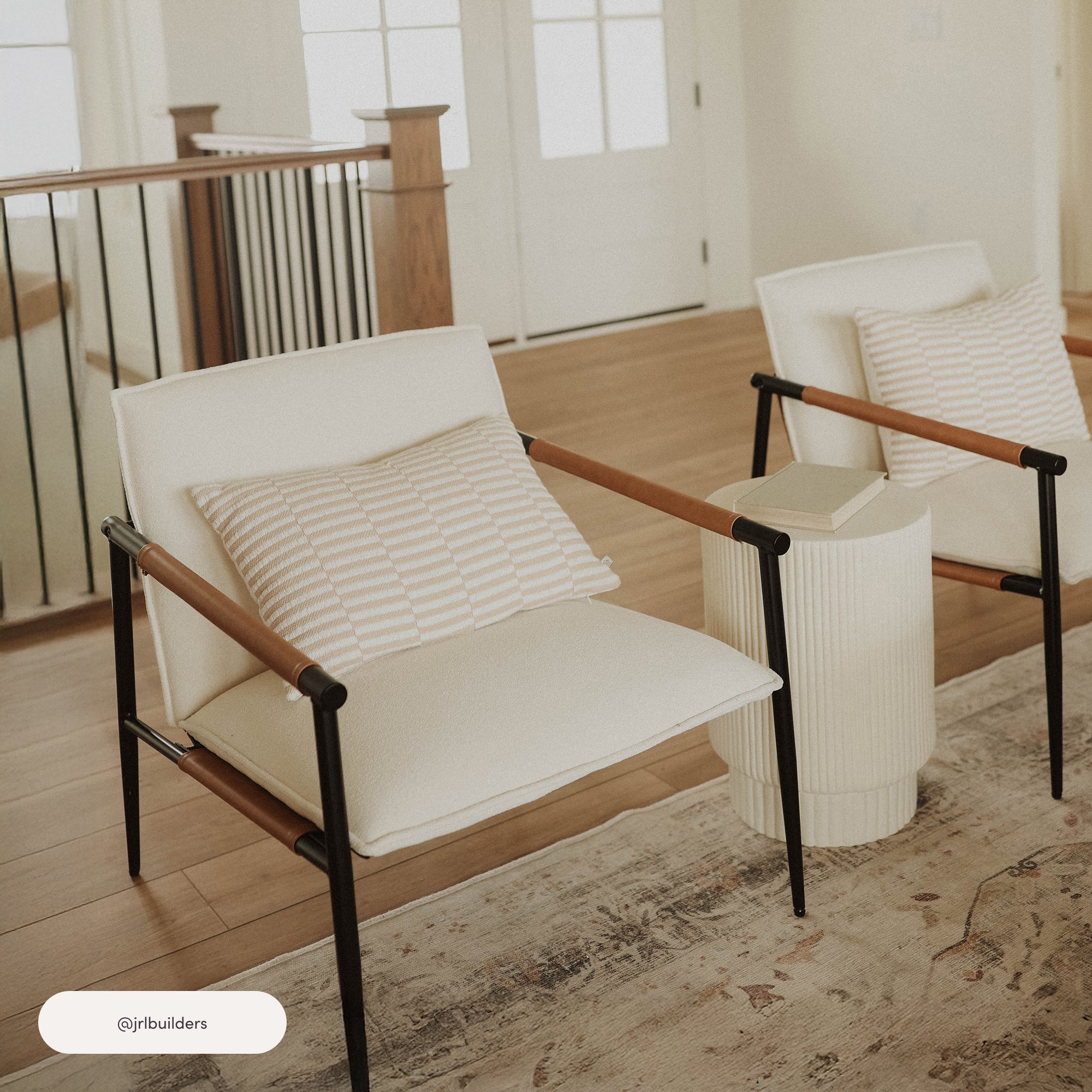 Omel Modern Lounge Reading Accent Chair Cream Boucle | Nathan James