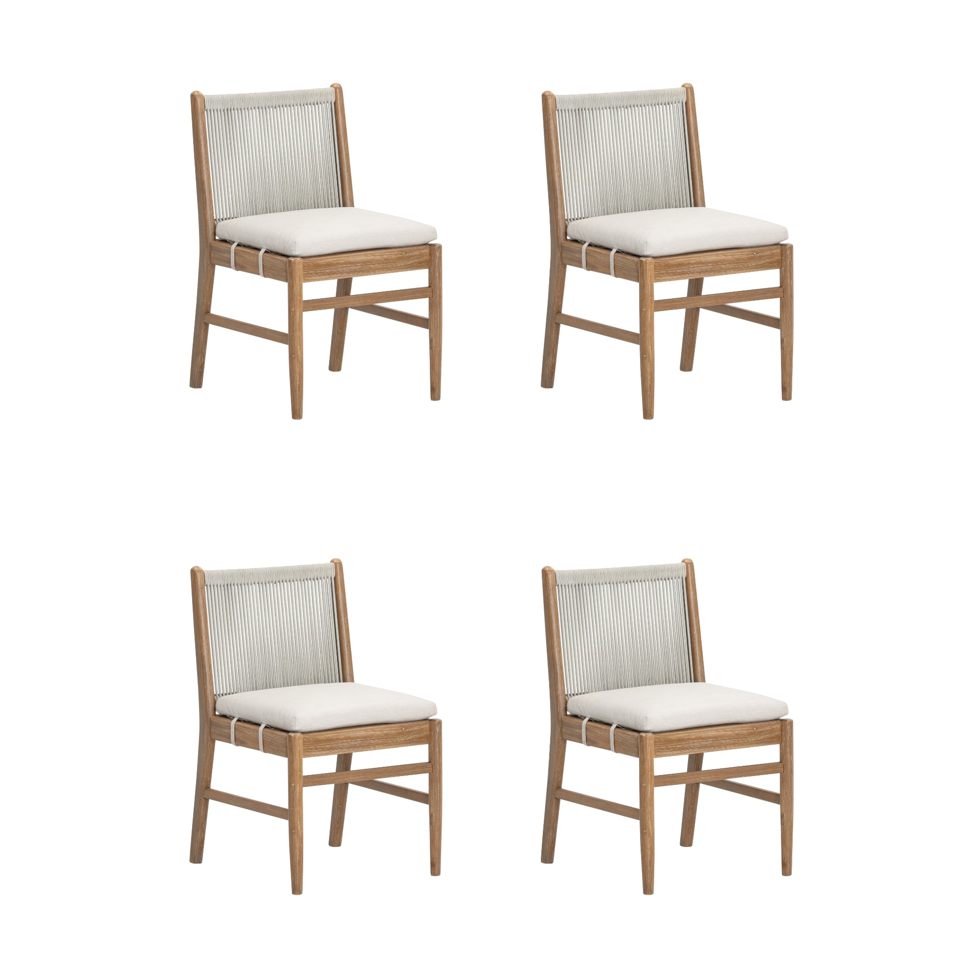 Woven Rope Back Dining Chair - Thumbnail 4