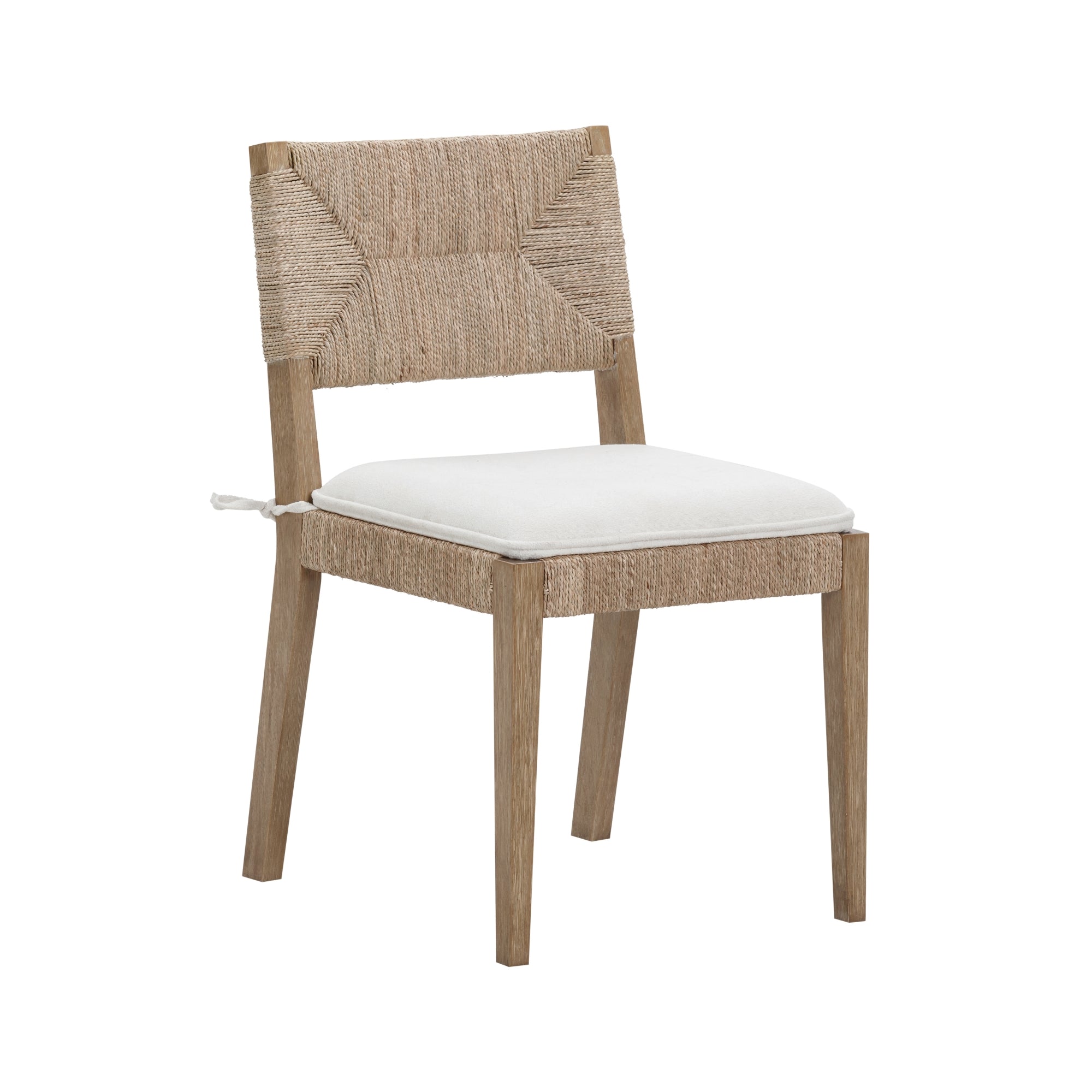 Boucle & Seagrass Dining Chair