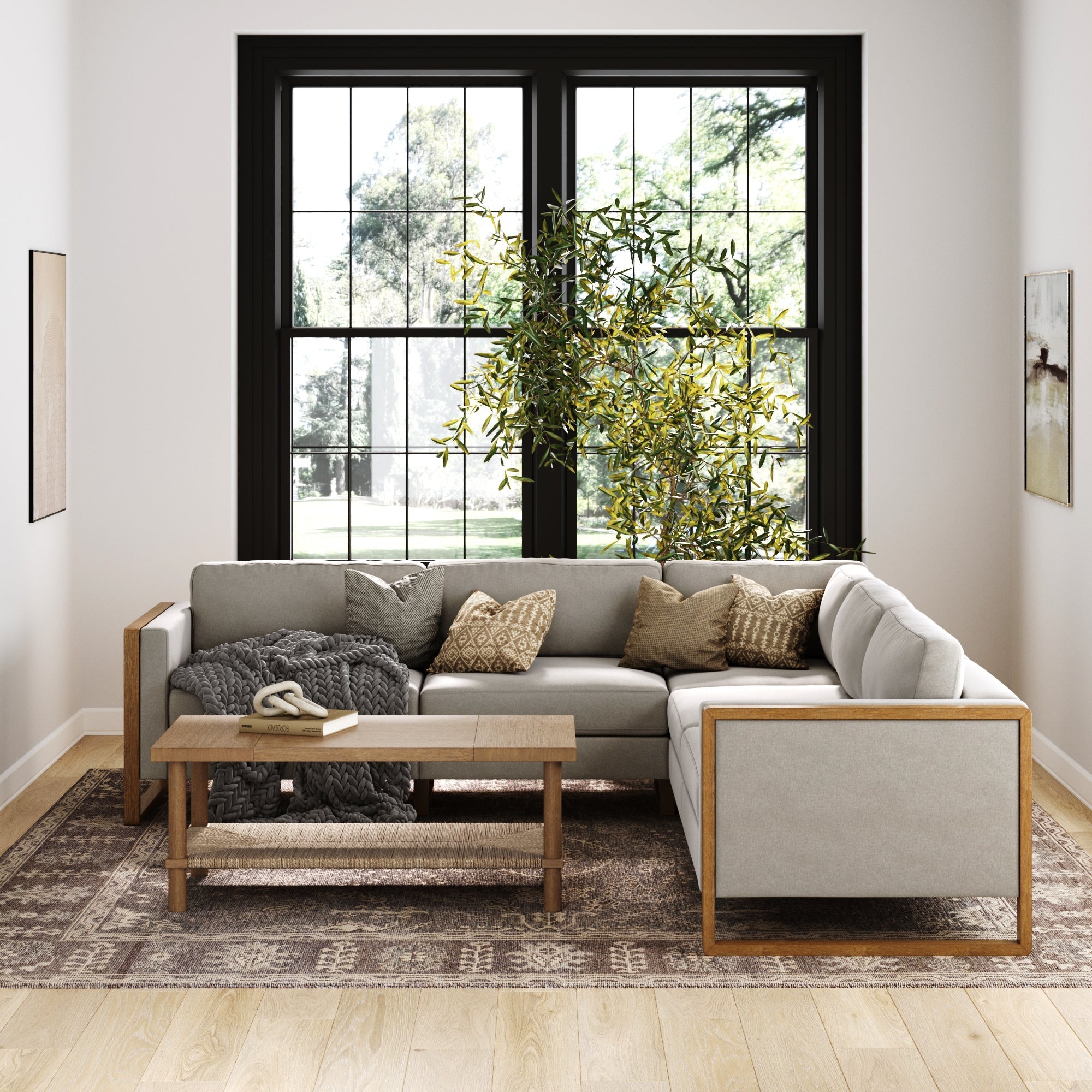 Upholstered 5-Seat Sectional Sofa