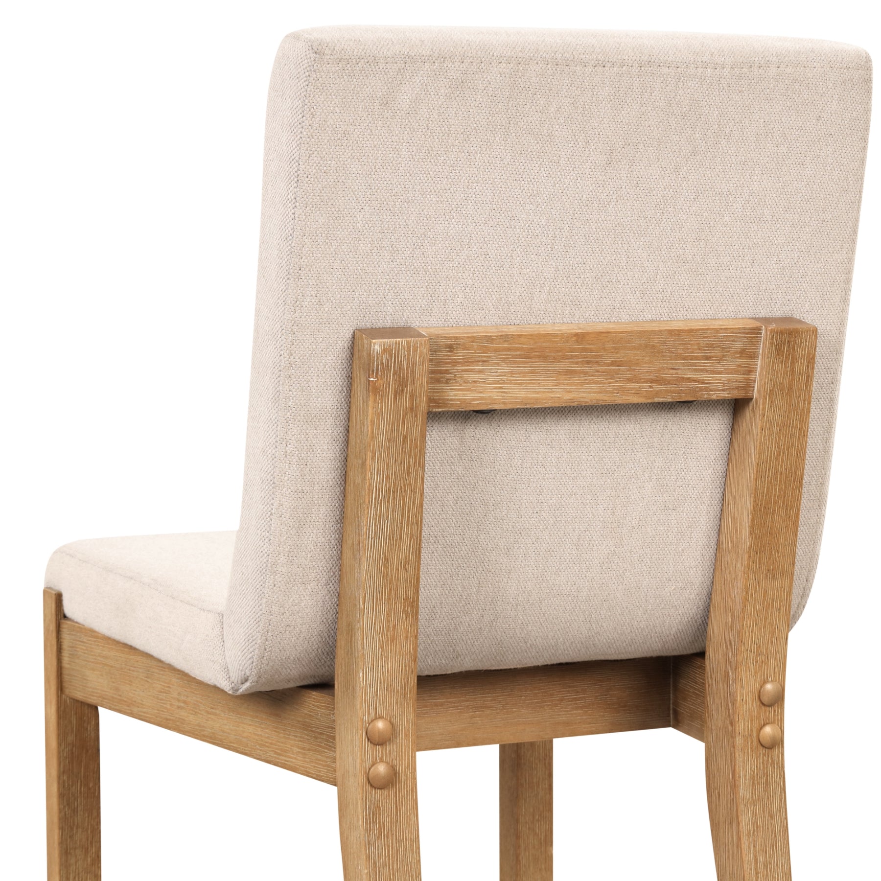 Gracie Modern Upholstered Wooden Dining Chair Flax | Nathan James