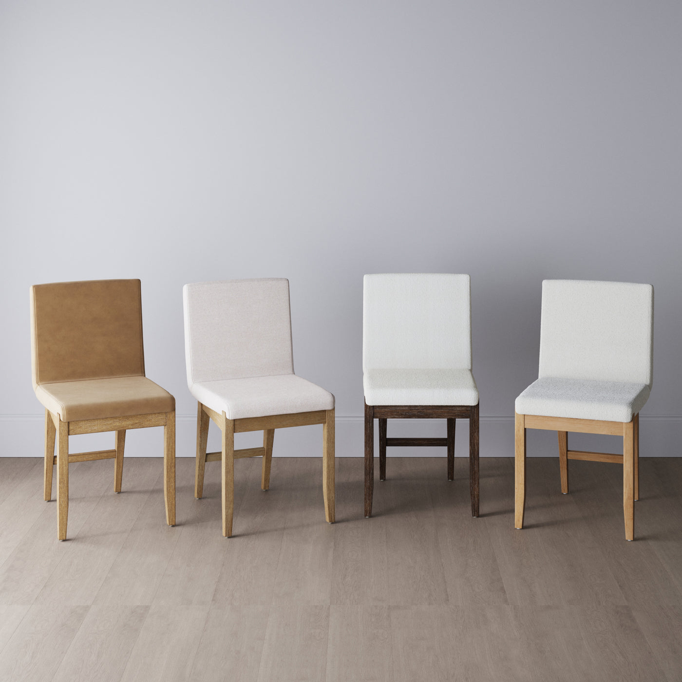 Gracie Modern Upholstered Wooden Dining Chair Flax | Nathan James