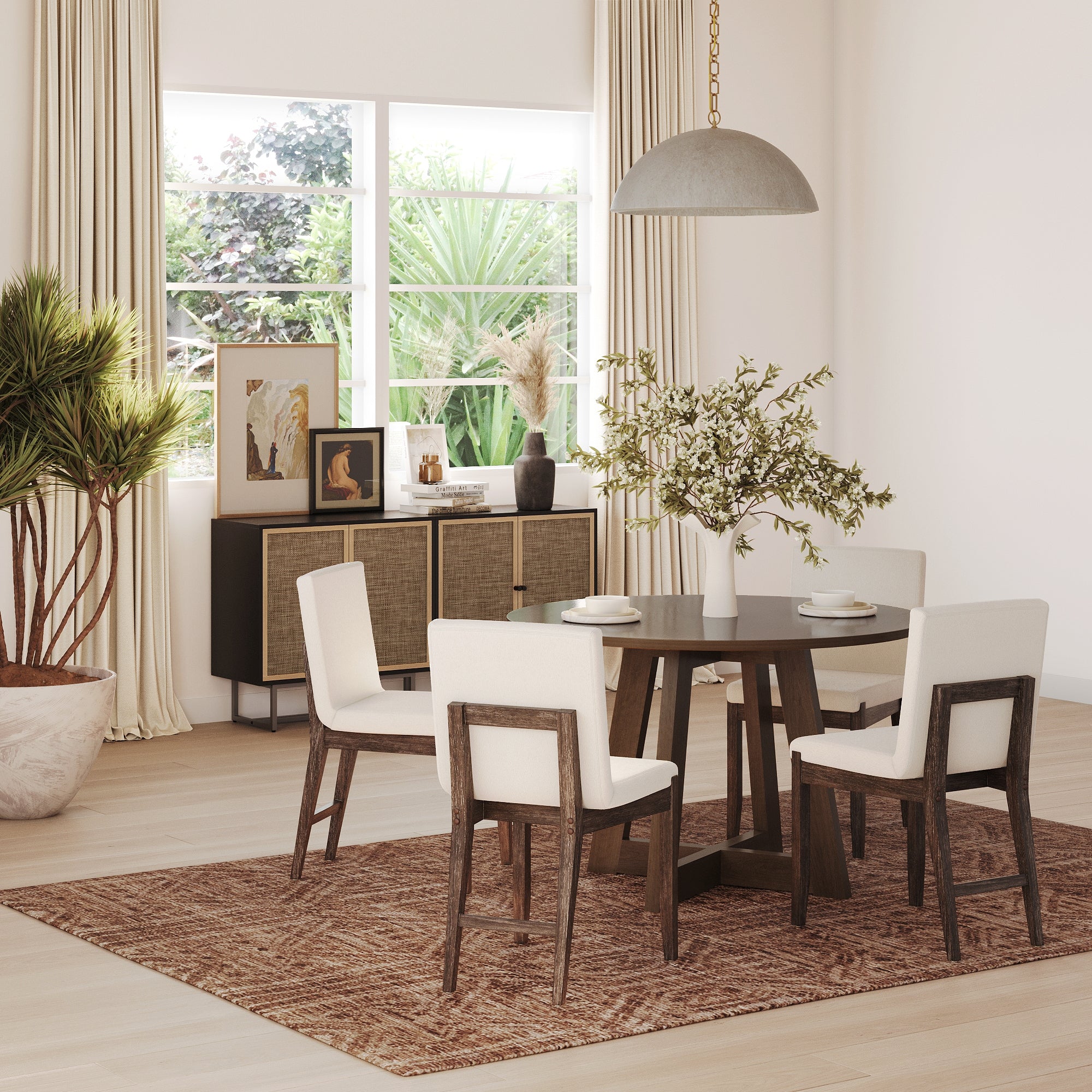 Gracie Scandinavian Dining Chair Exposed Back Set of 4 | Nathan James