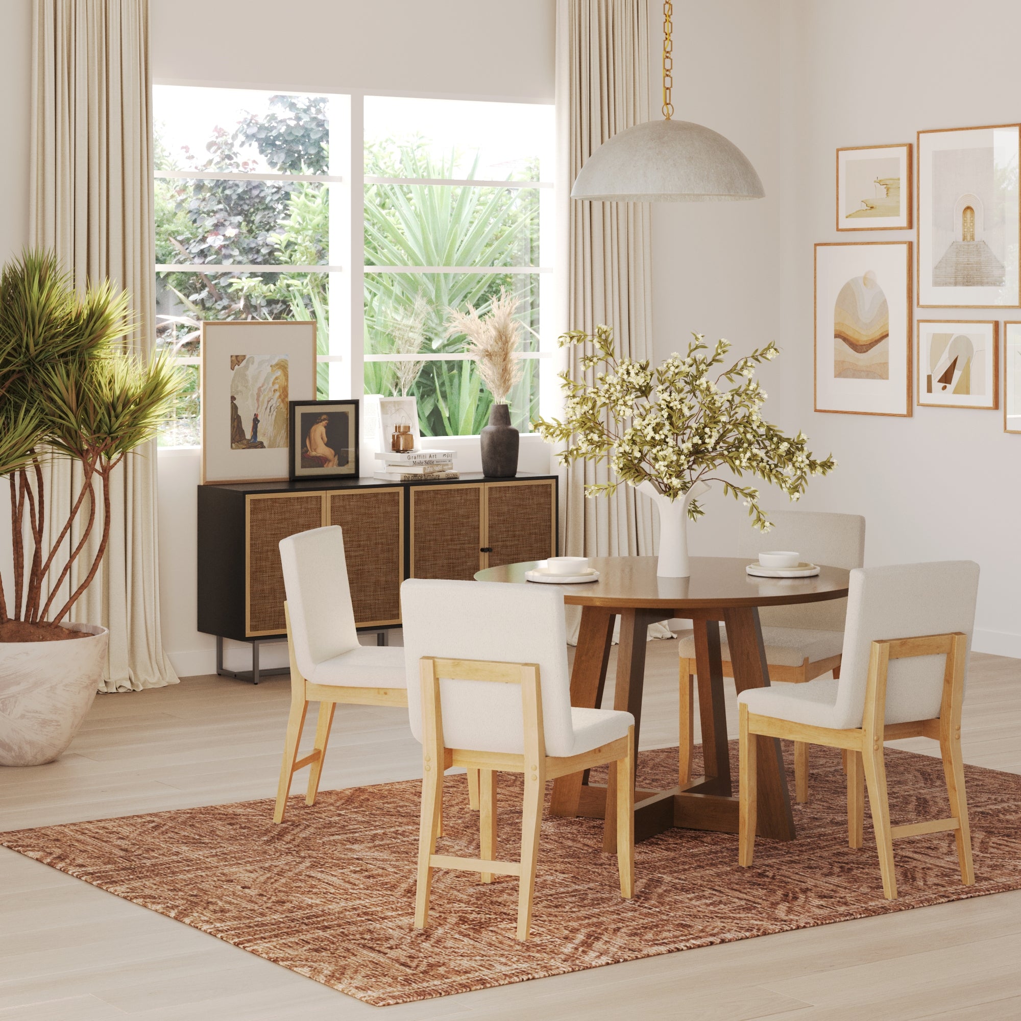 Gracie Exposed Back Dining Chair Warm Pine Set of 4 | Nathan James