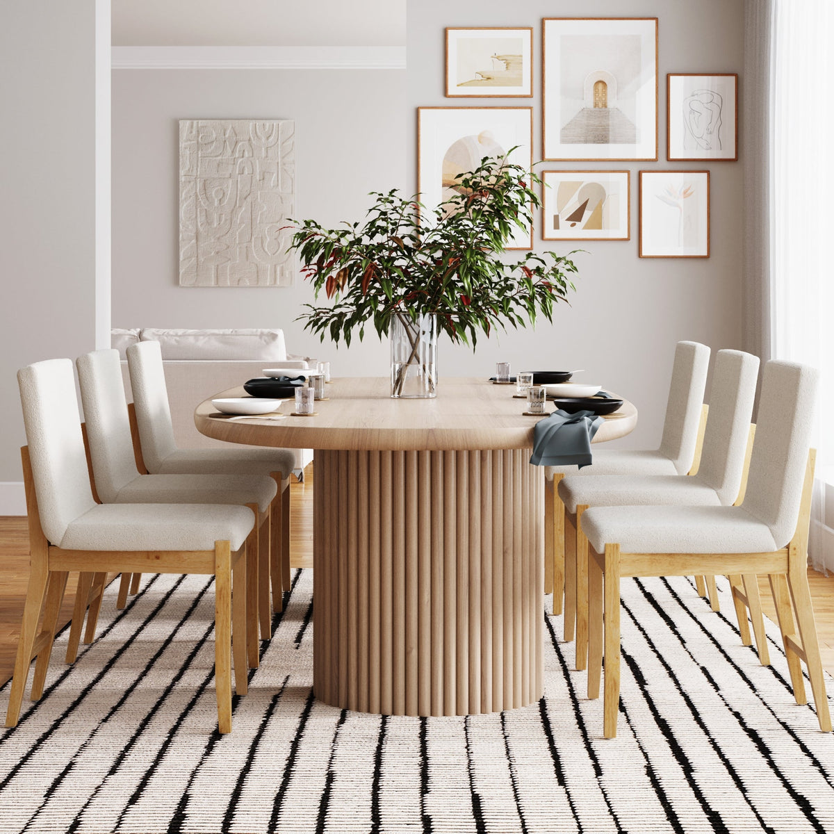 Gracie Exposed Back Dining Chair Warm Pine Set of 6 | Nathan James