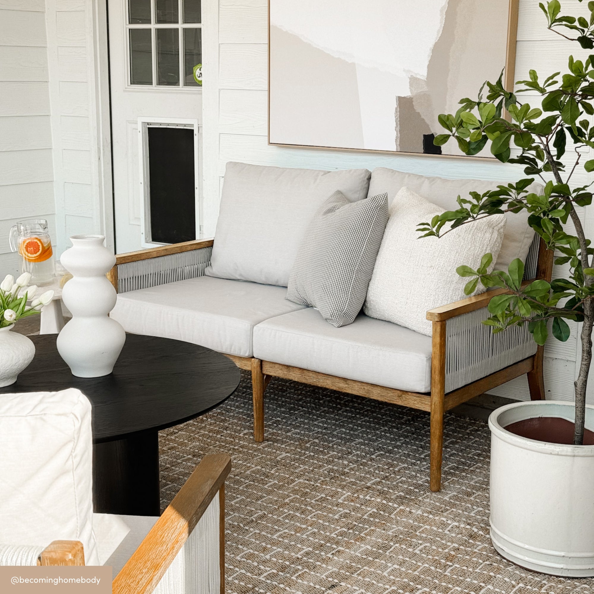 Kayden Outdoor Patio Set of 2 Loveseats | Nathan James