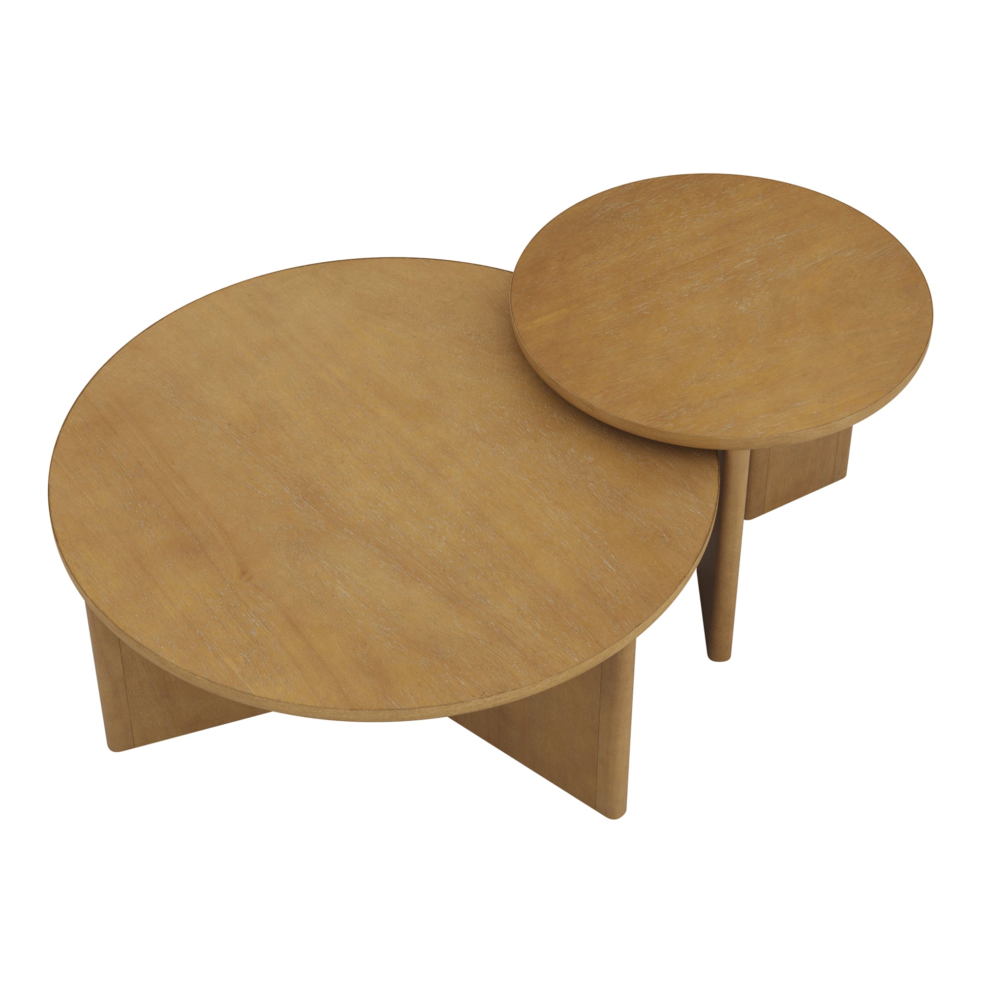 Davis Mid-Century Modern Wood Nesting Coffee Table Set | Nathan James