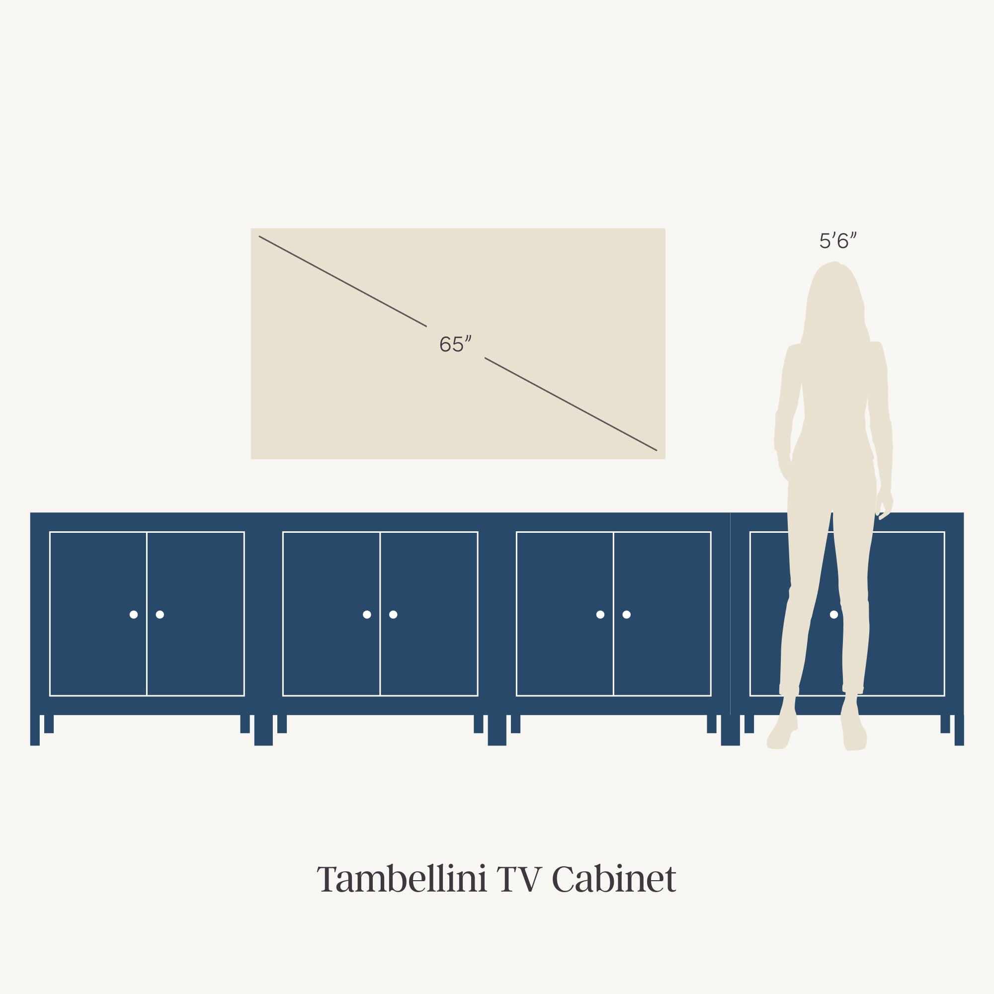 Tambellini Mid-Century Modern Fluted Accent Cabinet | Nathan James