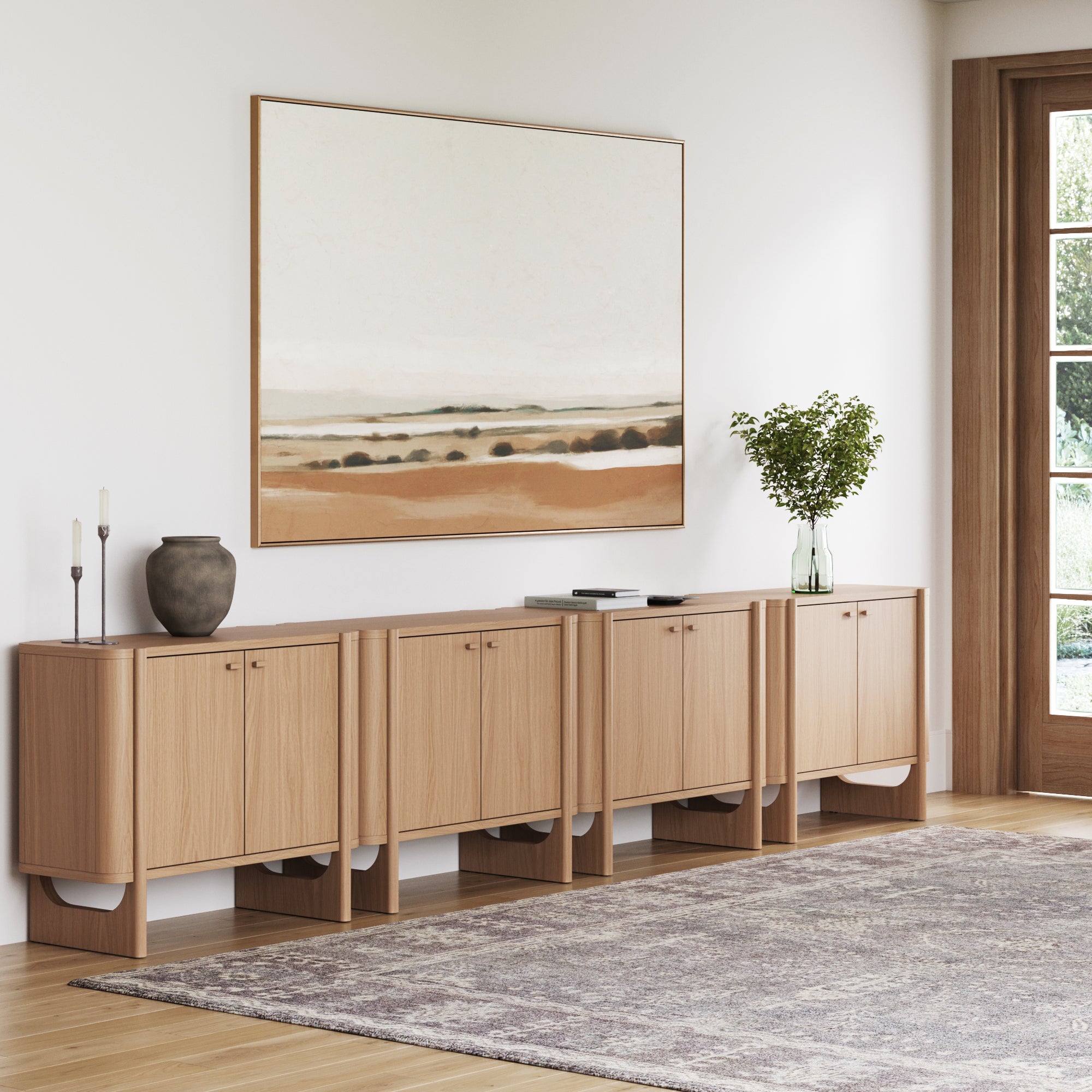 Solace Mid-Century Modern Solid Wood Accent Cabinet | Nathan James