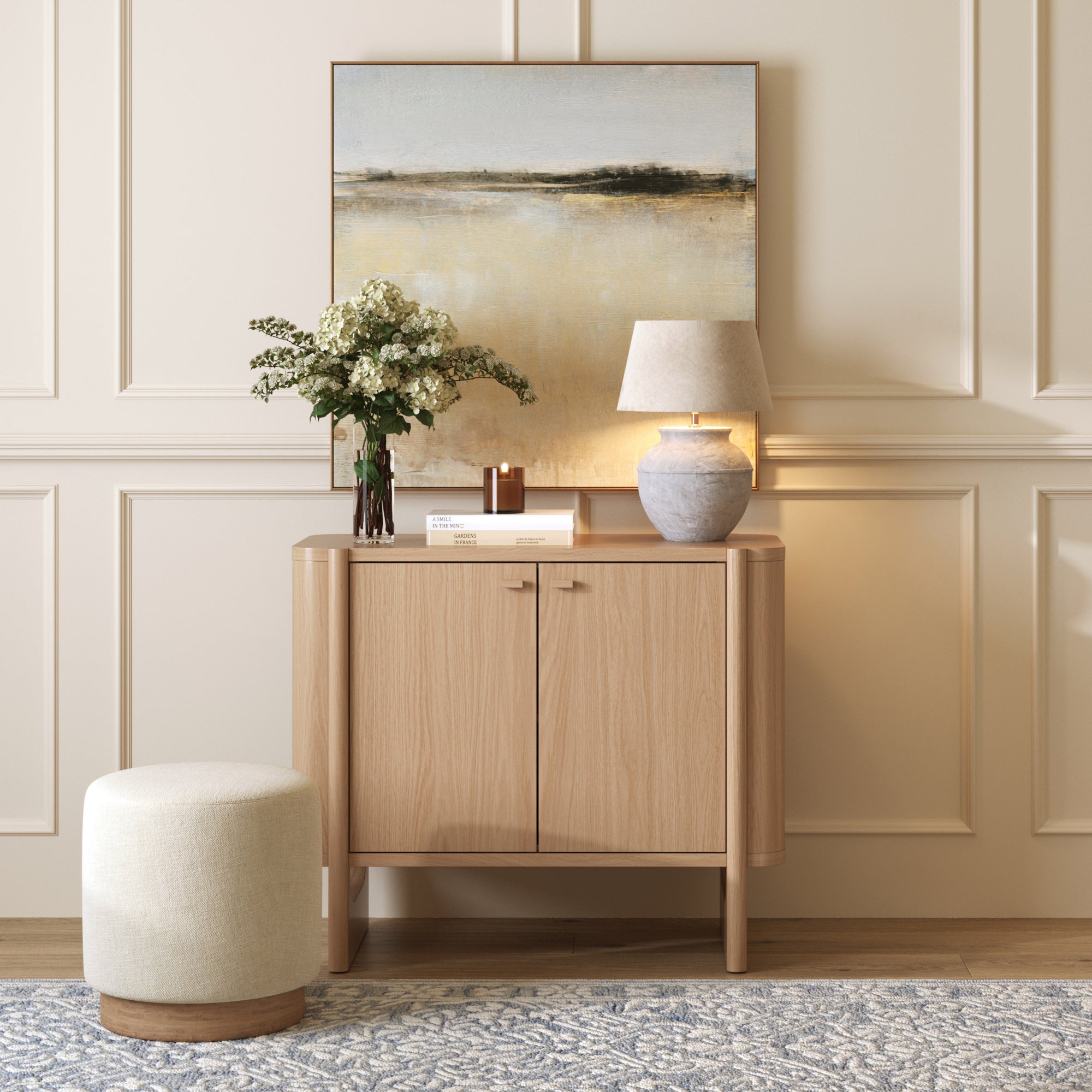 Solace Mid-Century Modern Solid Wood Accent Cabinet | Nathan James