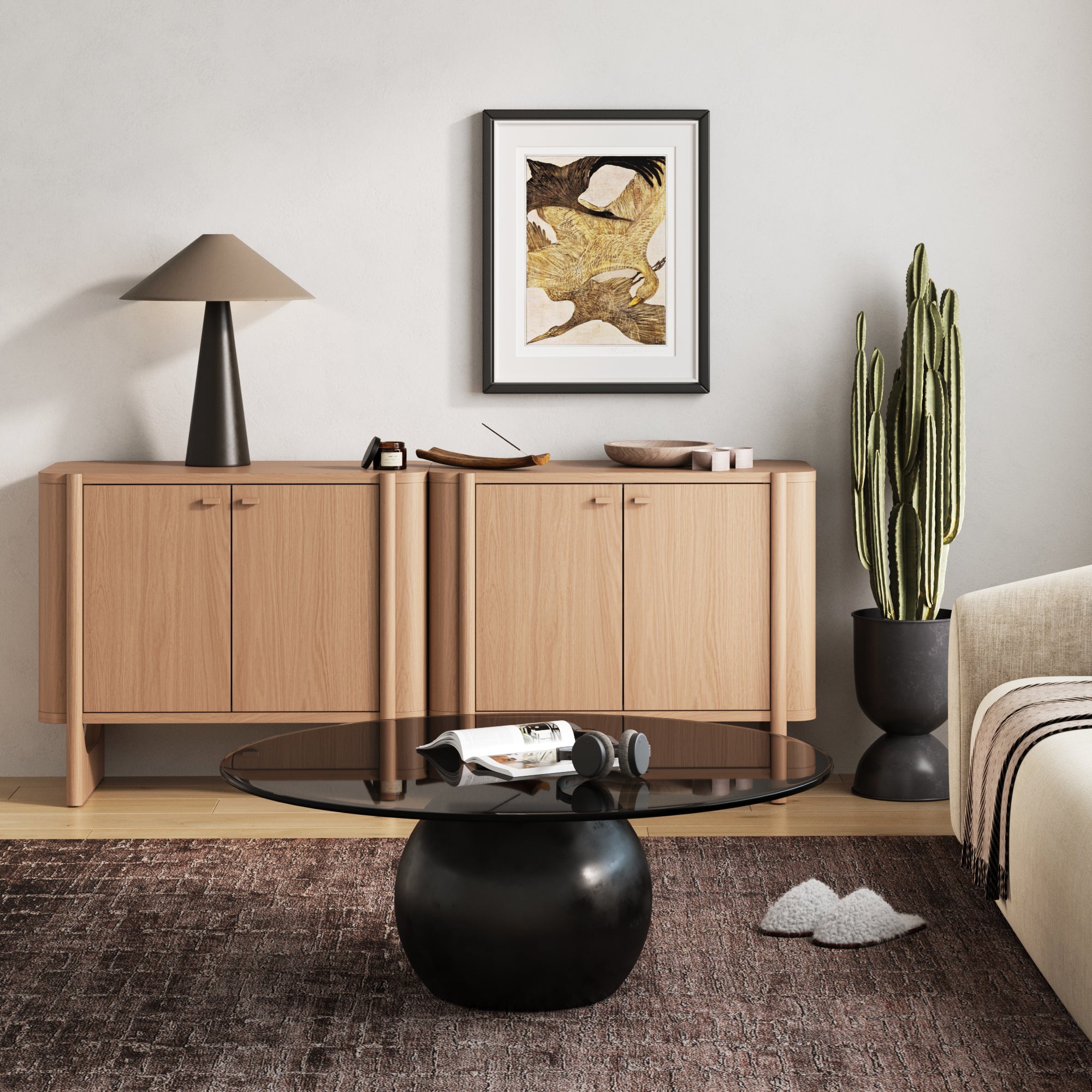 Solace Mid-Century Modern Solid Wood Accent Cabinet | Nathan James