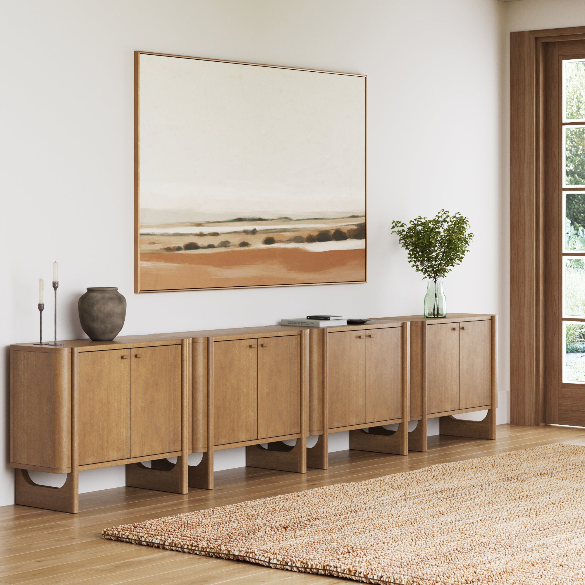 Solace Mid-Century Modern Solid Wood Accent Cabinet | Nathan James