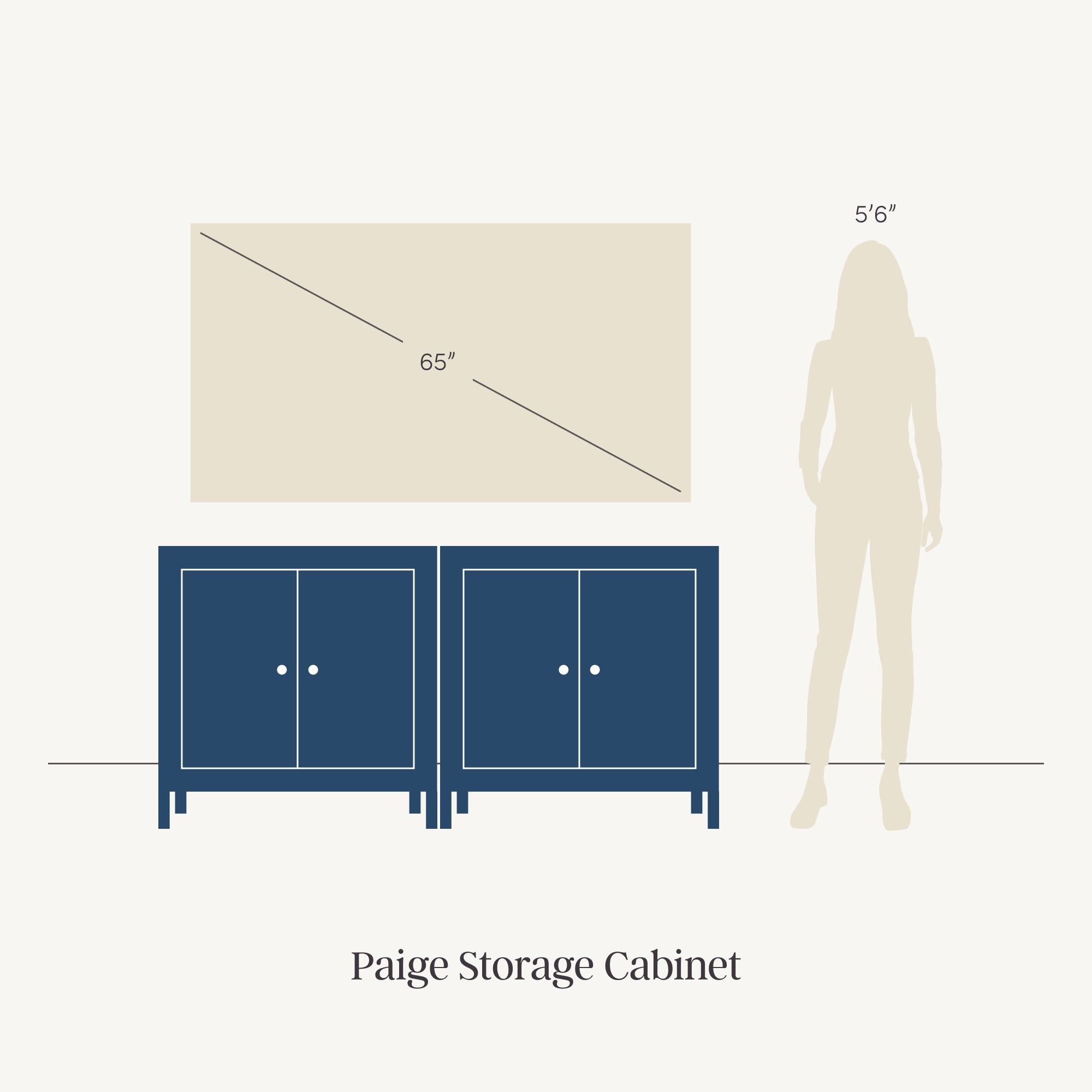 Paige Mid Century Modern Bar Credenza Cabinet with Doors | Nathan