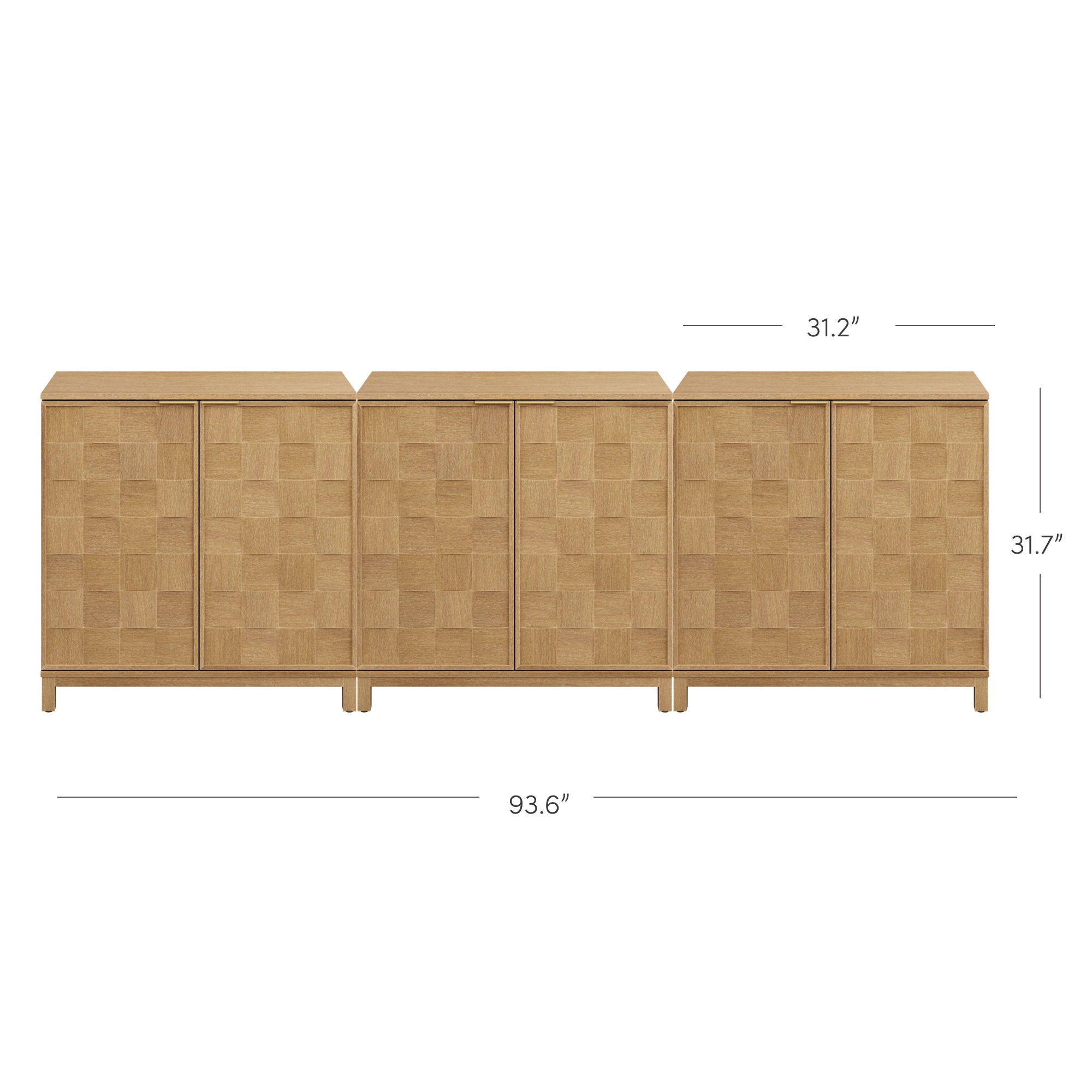 Mid Century Modern TV Stand Console with Doors for TVs up to 75" - Nathan James