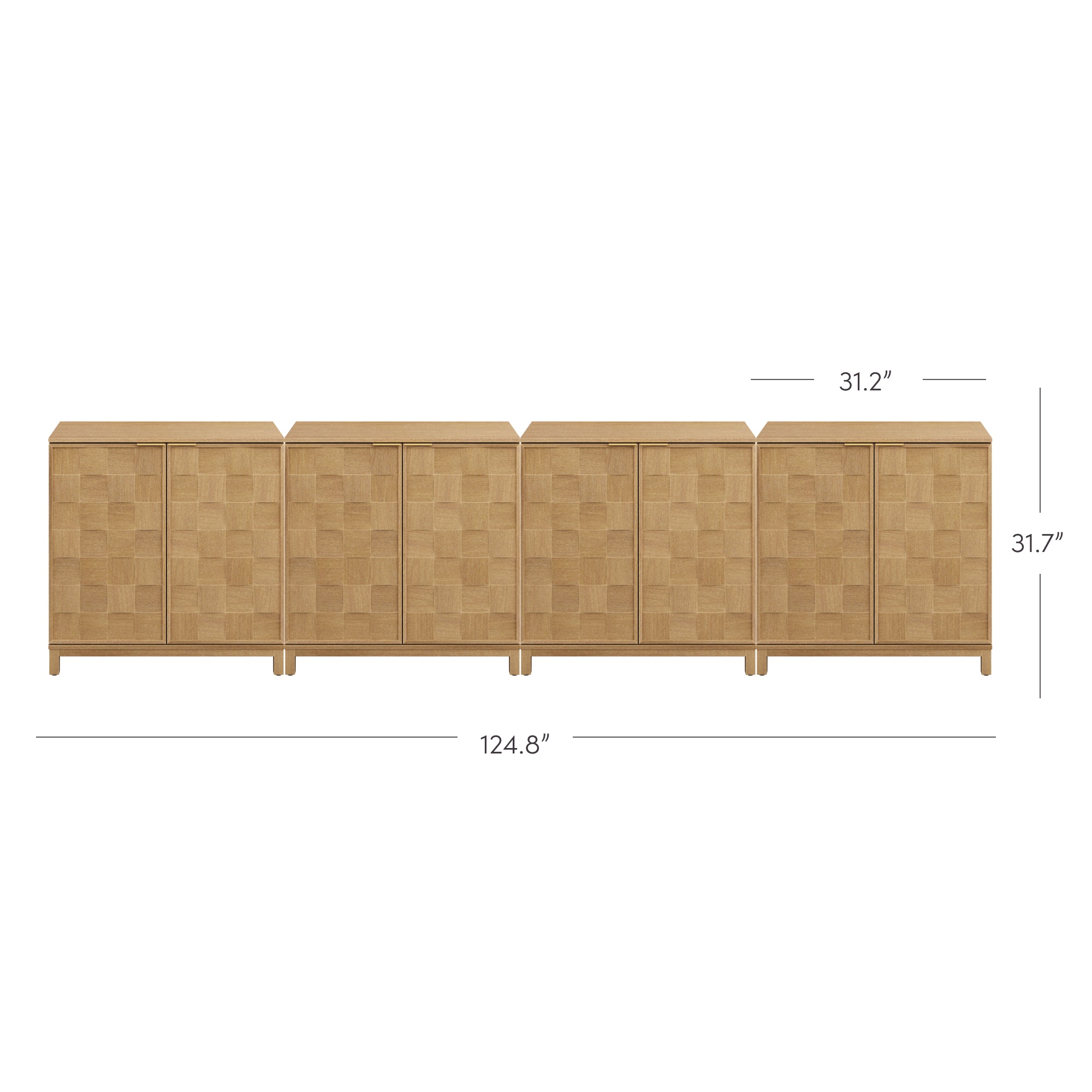 Mid Century Modern TV Stand Console with Doors for TVs up to 100" - Nathan James
