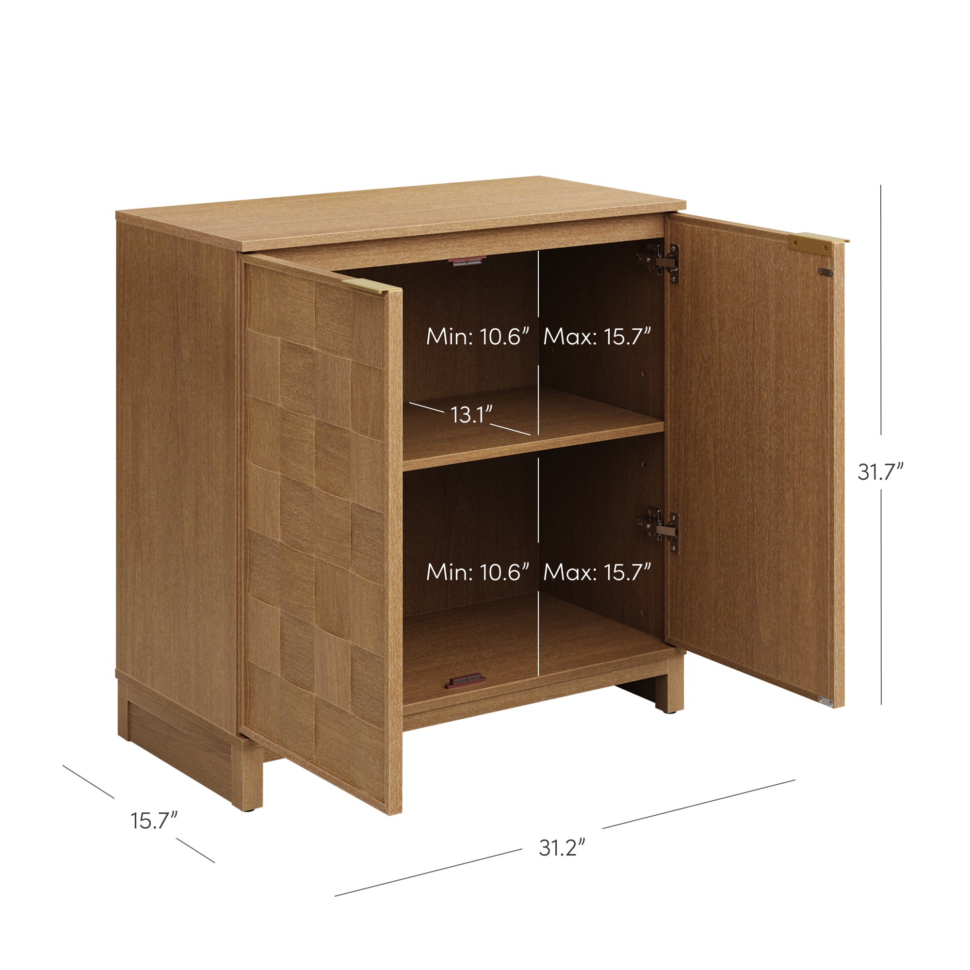 Mid Century Modern TV Stand Console with Doors for TVs up to 75" - Nathan James