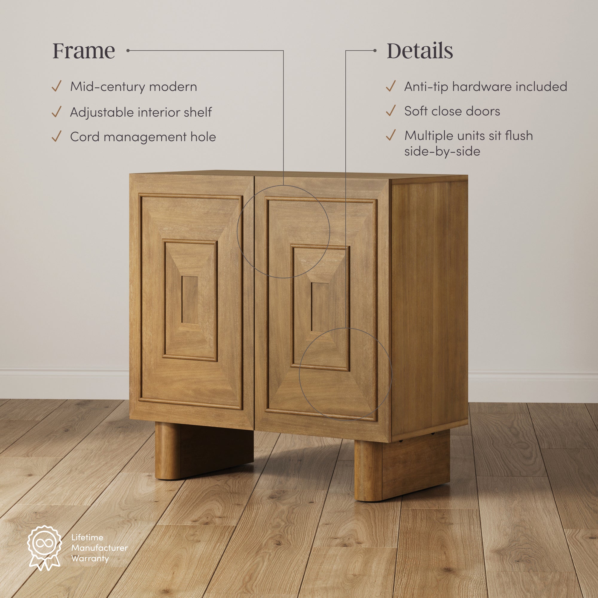Austin TV Console Wood 65