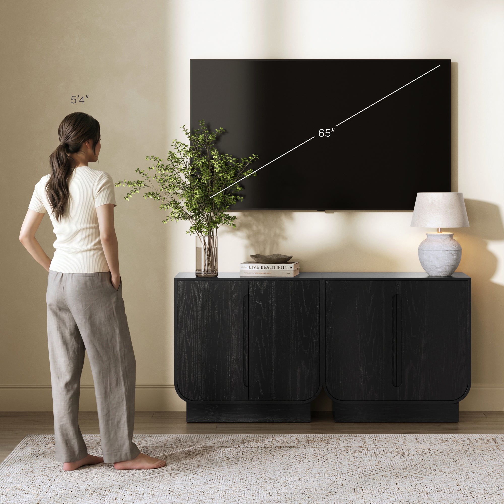 Joey Credenza Black Oak Set of 2 | Nathan James