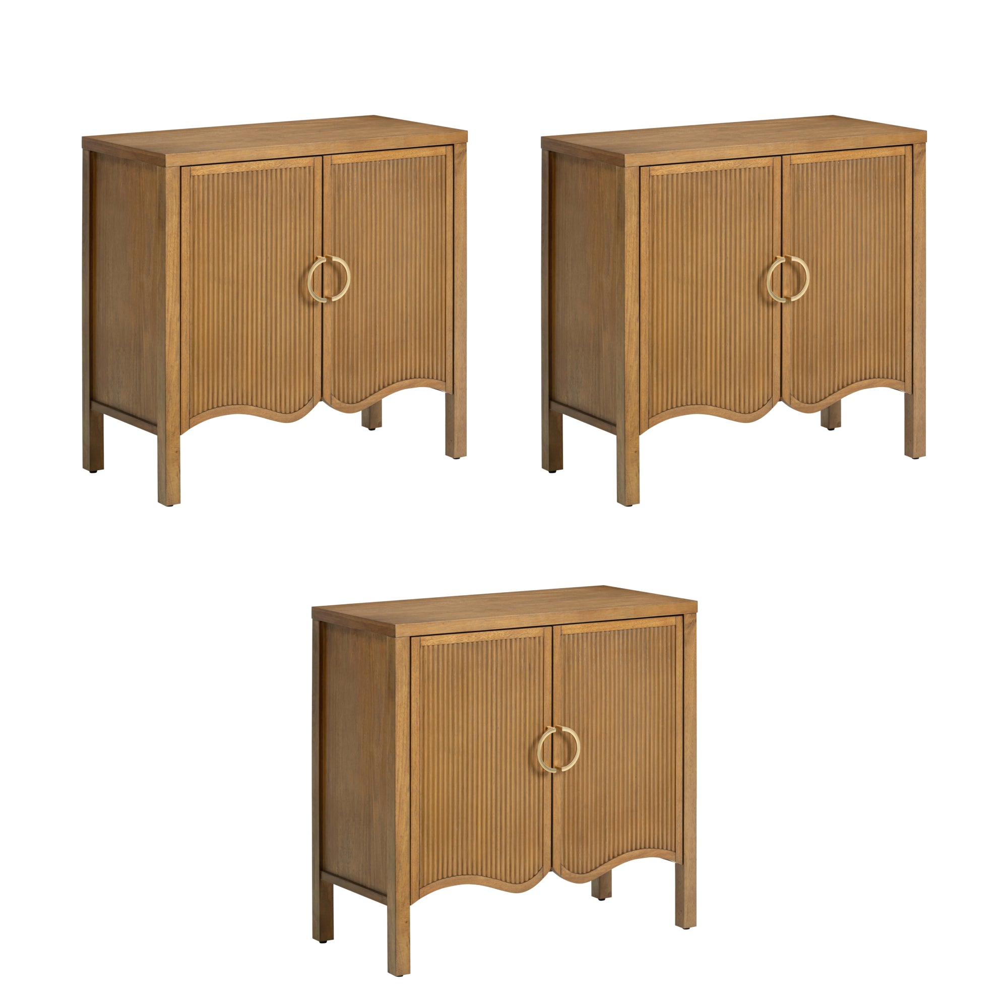 Nathan James Fluted Cabinet Credenza - Thumbnail 4