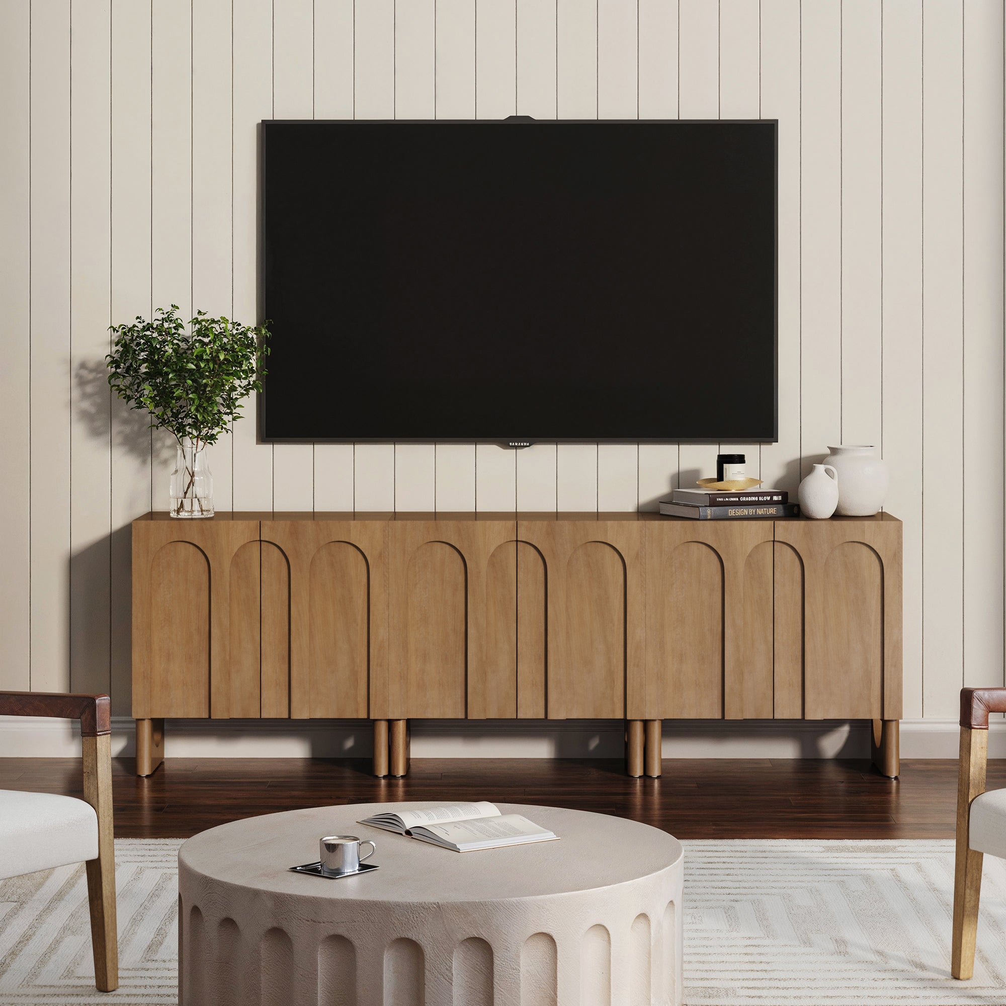 Jett Credenza Light Brown Wood Set of 3 | Nathan James
