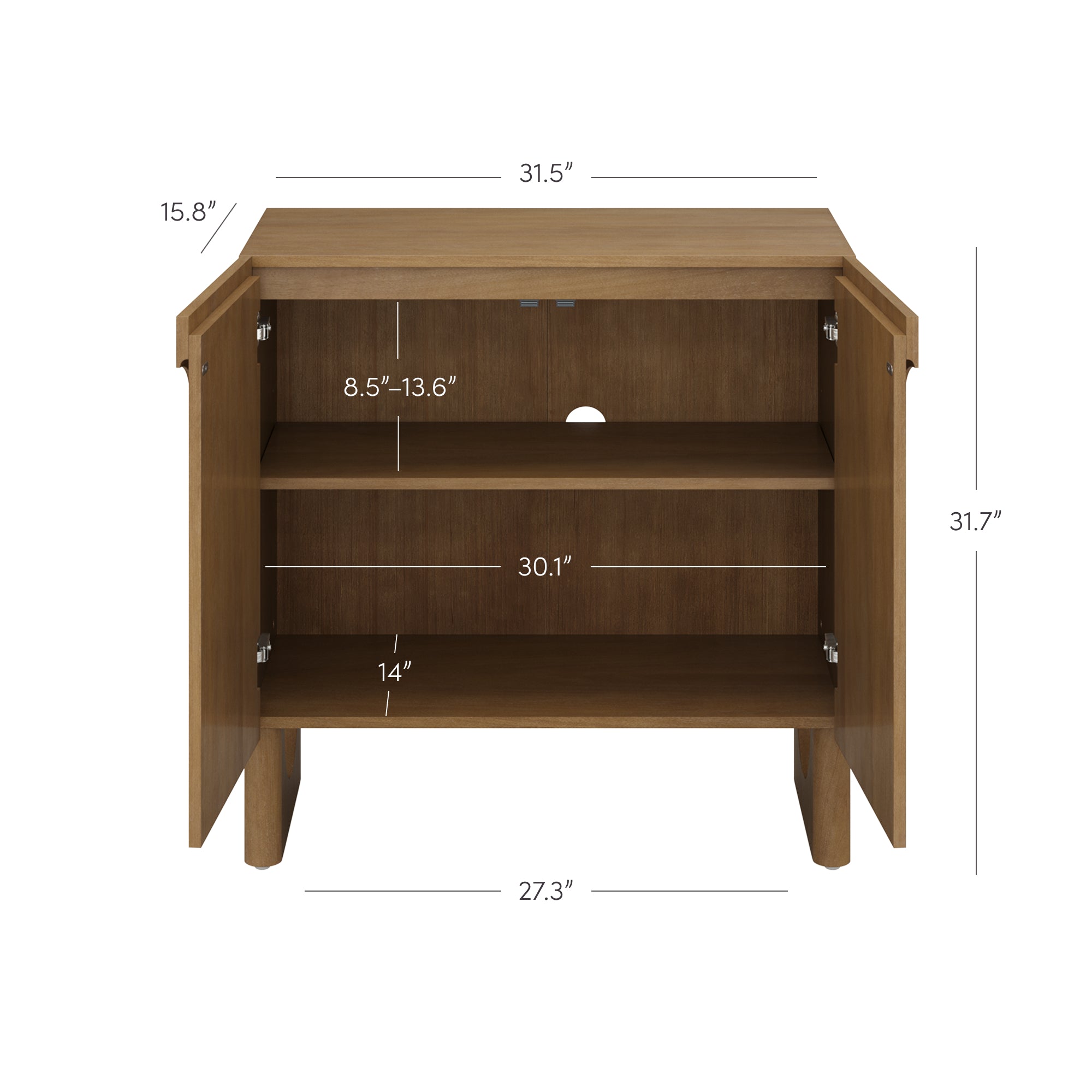 Jett Credenza Light Brown Wood Set of 2 | Nathan James Jett Credenza Light Brown Wood Set of 2 | Nathan James