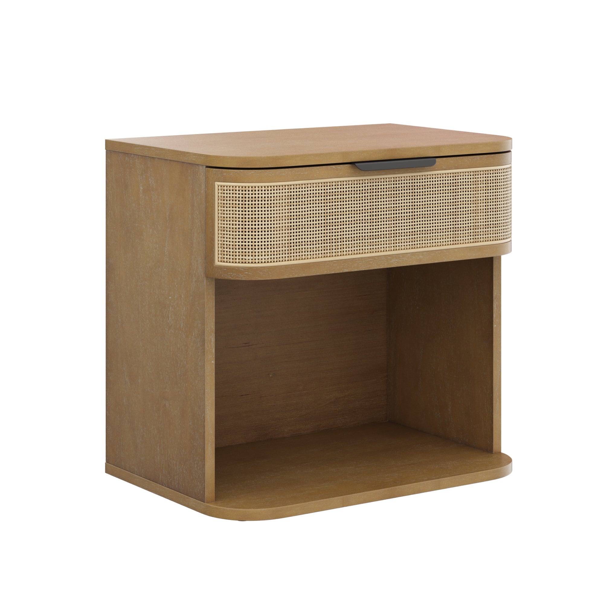 Nathan James Curved Rattan Nightstand - Thumbnail 2