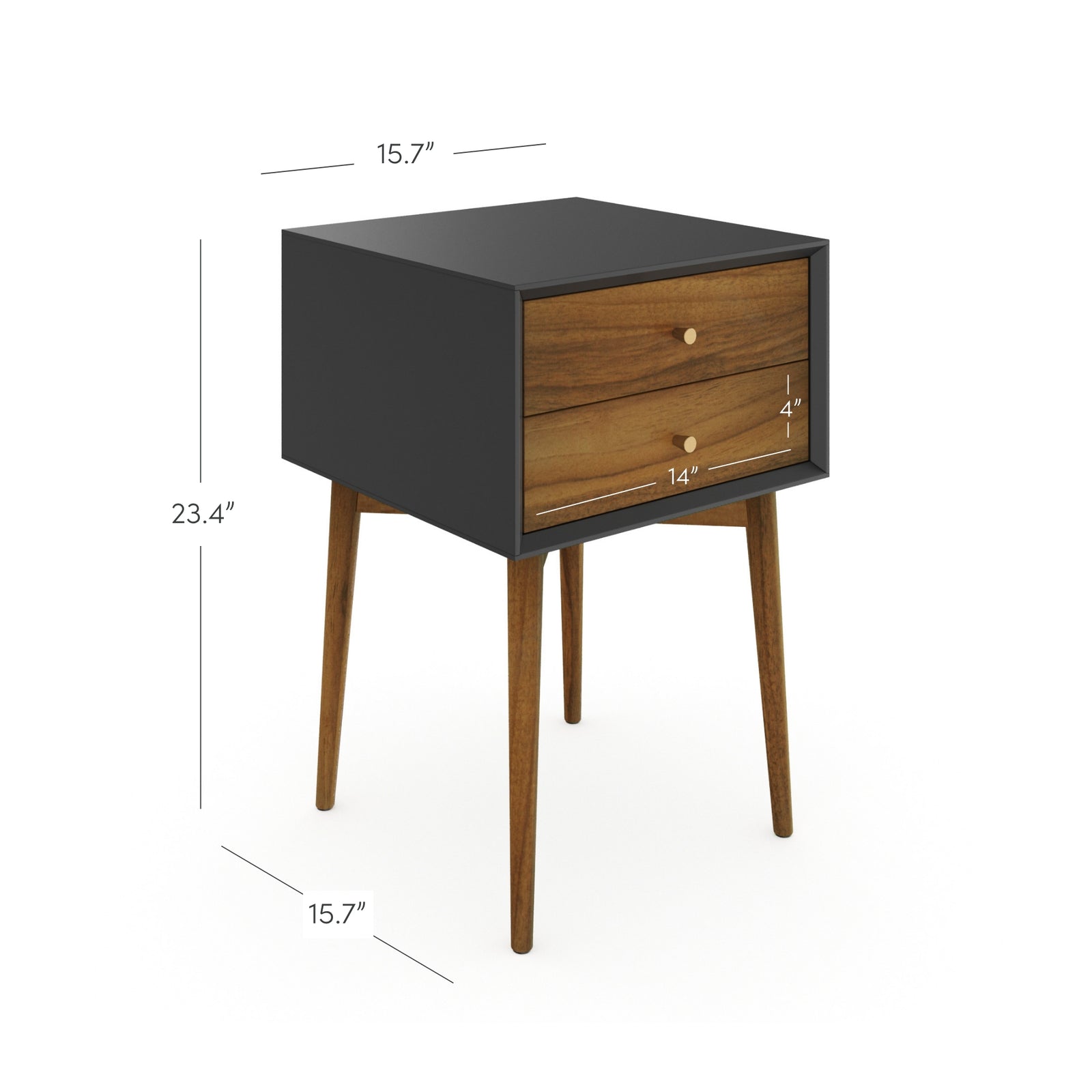 Harper MidCentury Wood Nightstand Black Acacia Nathan James