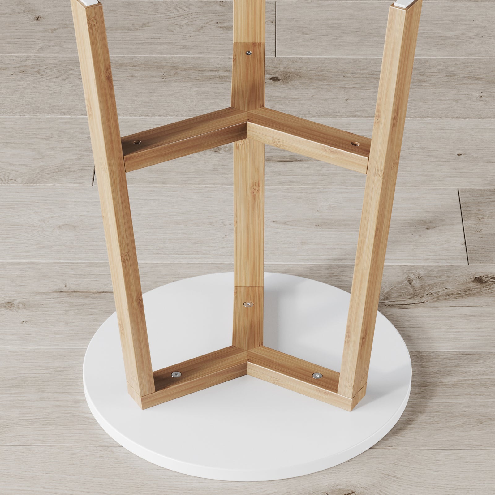 Barbara Modern Tall Accent Side End Table Bamboo Legs | Nathan James