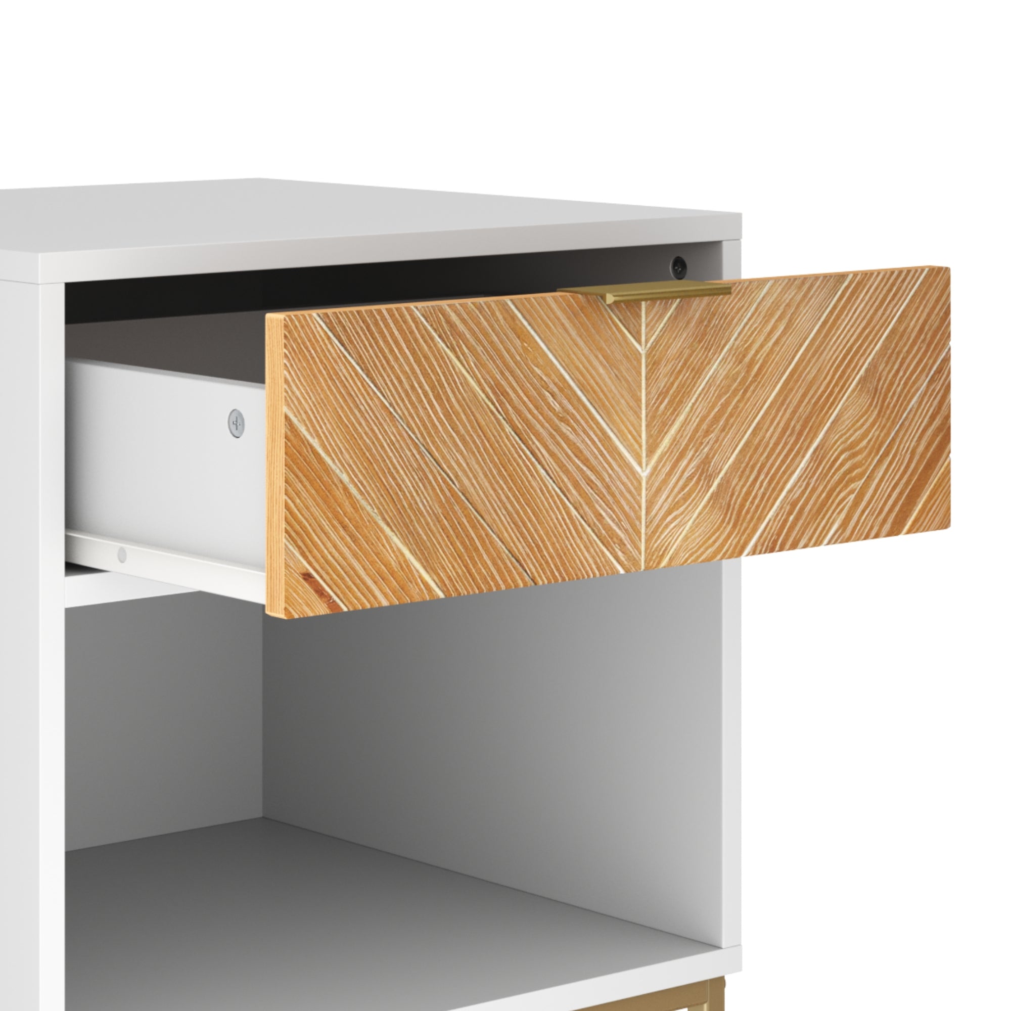 Kensi Herringbone Nightstand - Thumbnail 4