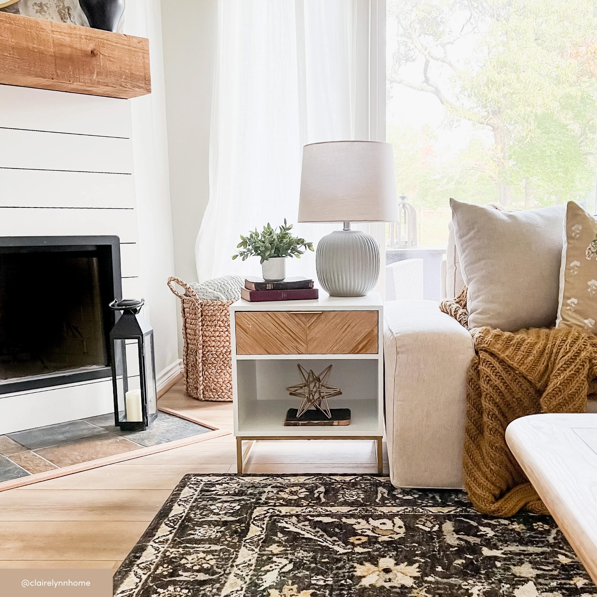 Kensi Herringbone Nightstand - Thumbnail 5