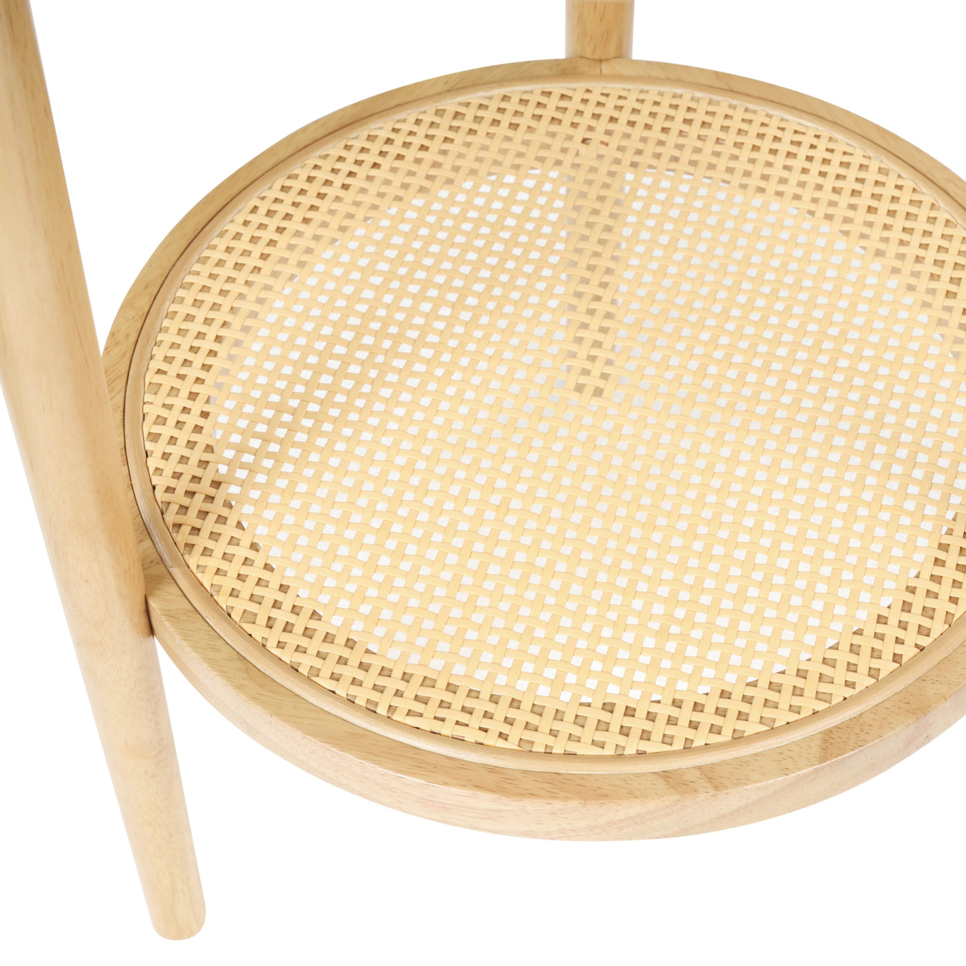 Boho Sonia Rattan Round Wood Side End Table | Nathan James