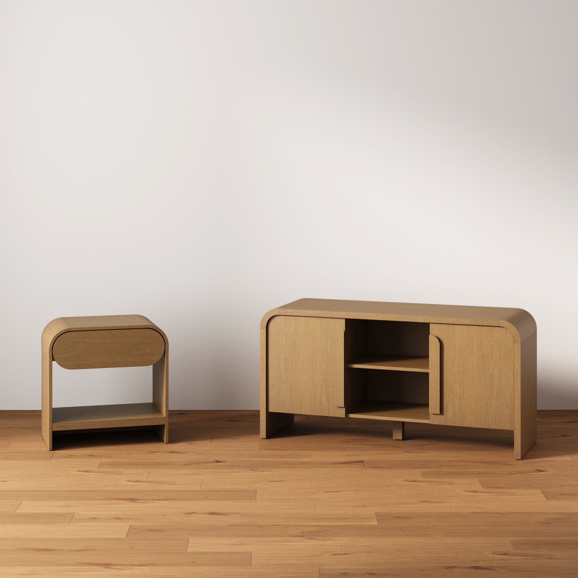 Arched TV Stand or Media Console Cabinet - Thumbnail 5