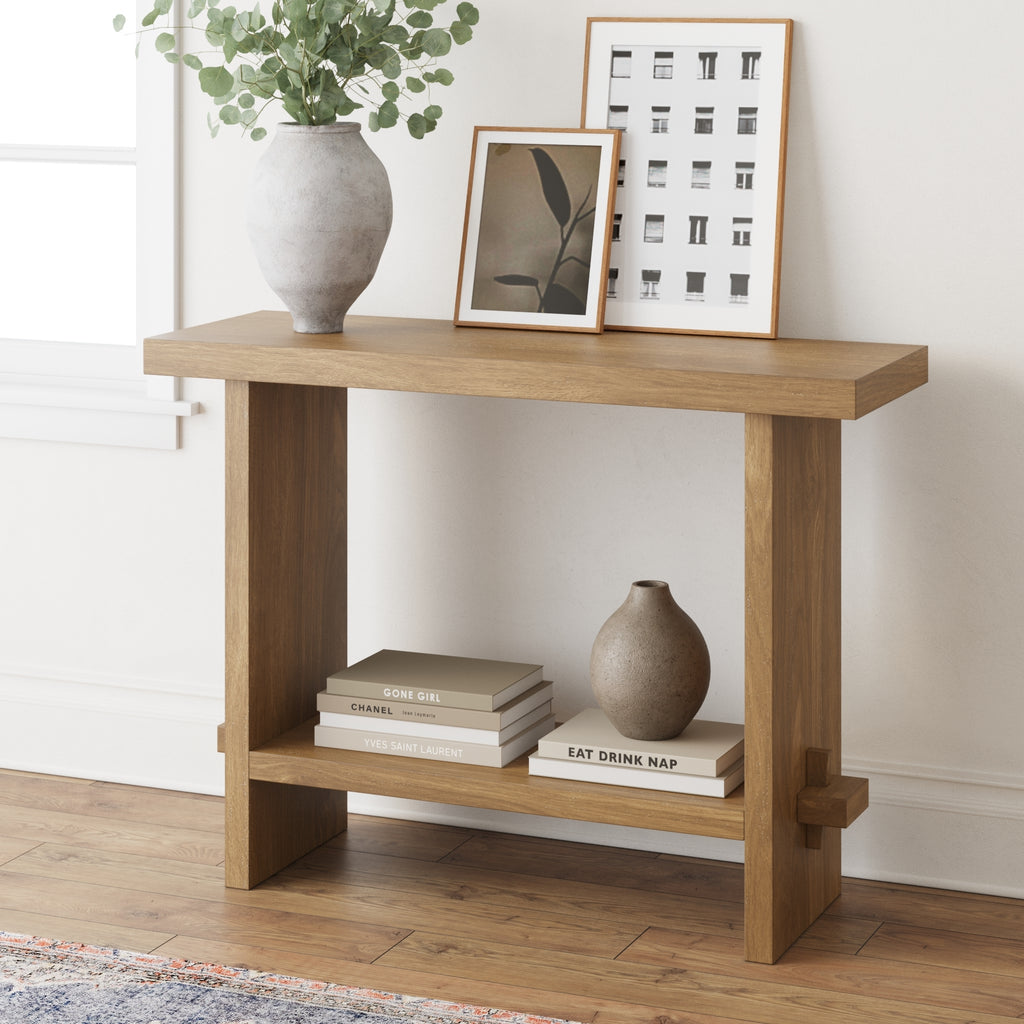 Wood Console Table Light