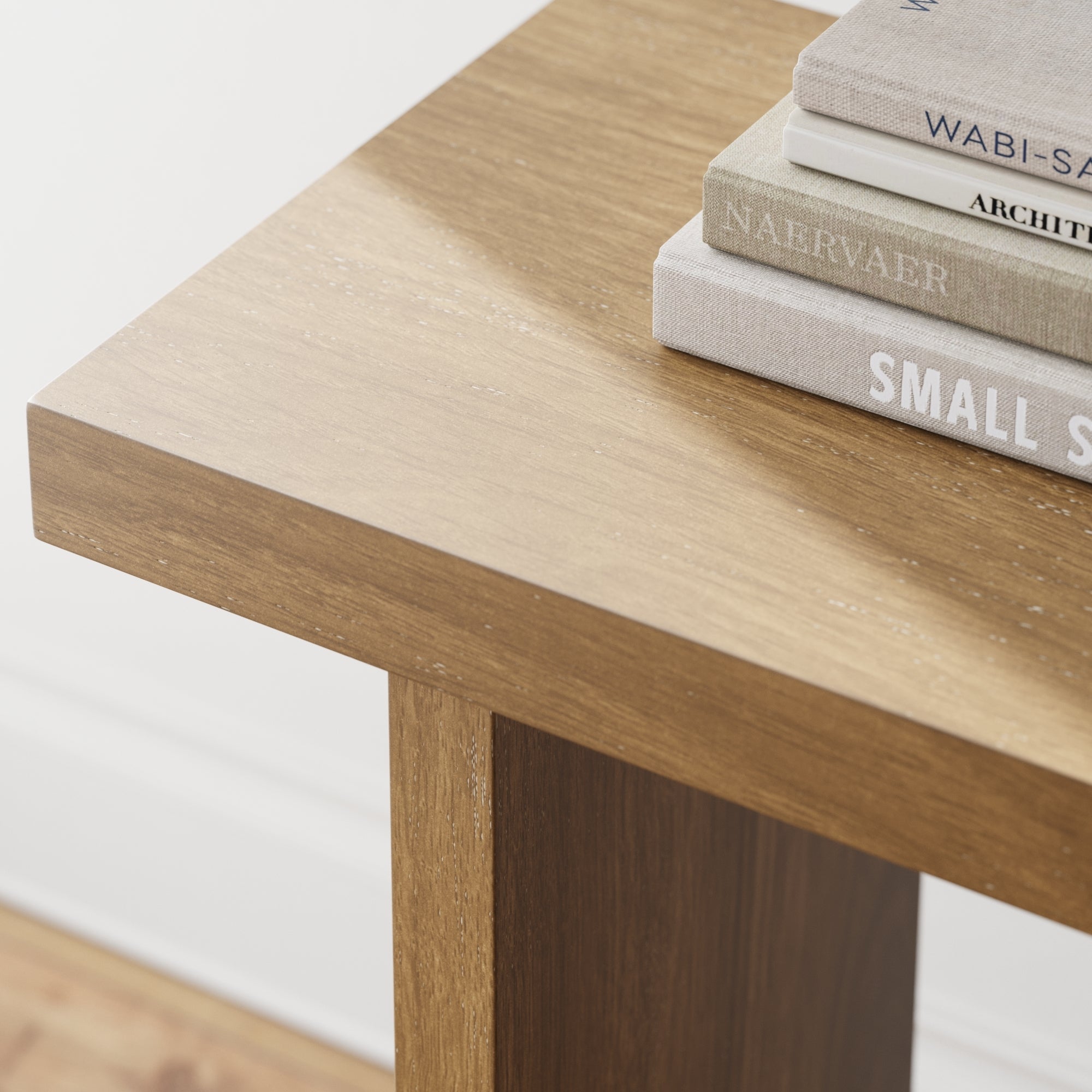Virgo Wood Modern Farmhouse Brown Console Sofa Table | Nathan James
