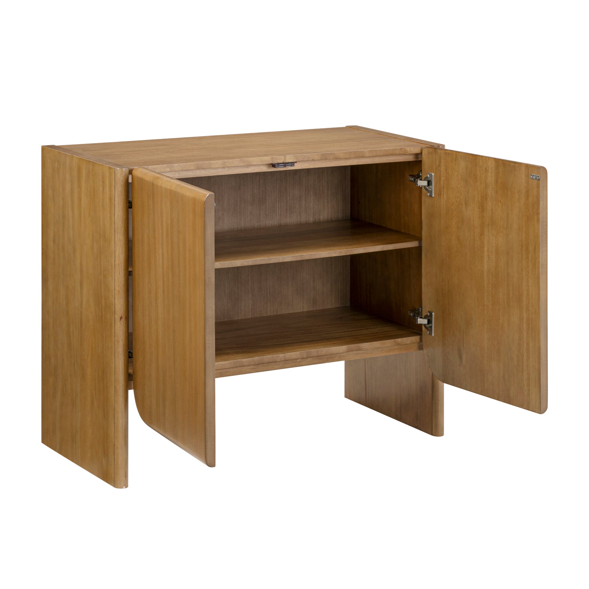 Jacala Mid Century Rounded Wood Accent Cabinet | Nathan James