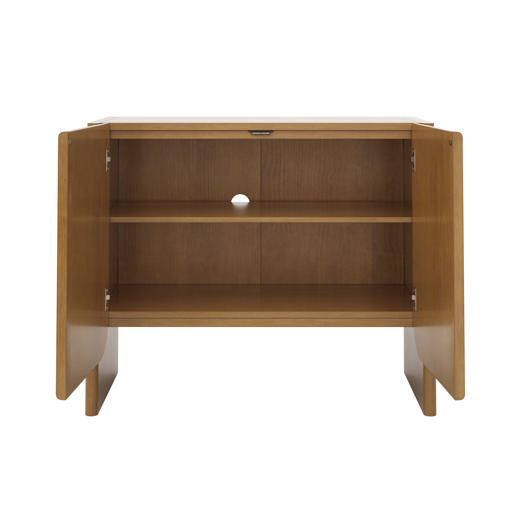 Arched Wood Accent Cabinet or TV Stand Light Brown (Set of 3) - Thumbnail 3