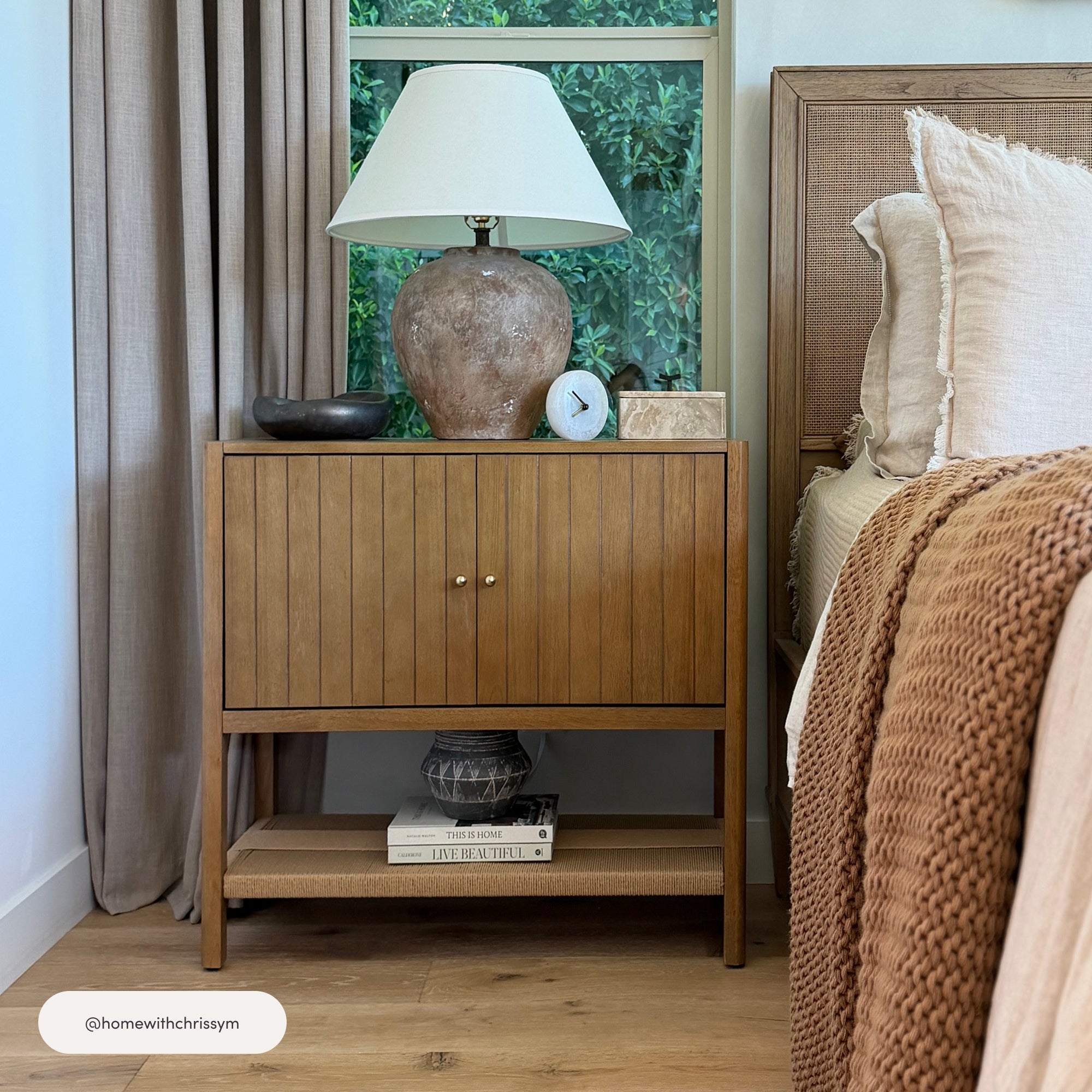 Meads Mid-Century Grooved Door Storage Cabinet | Nathan James