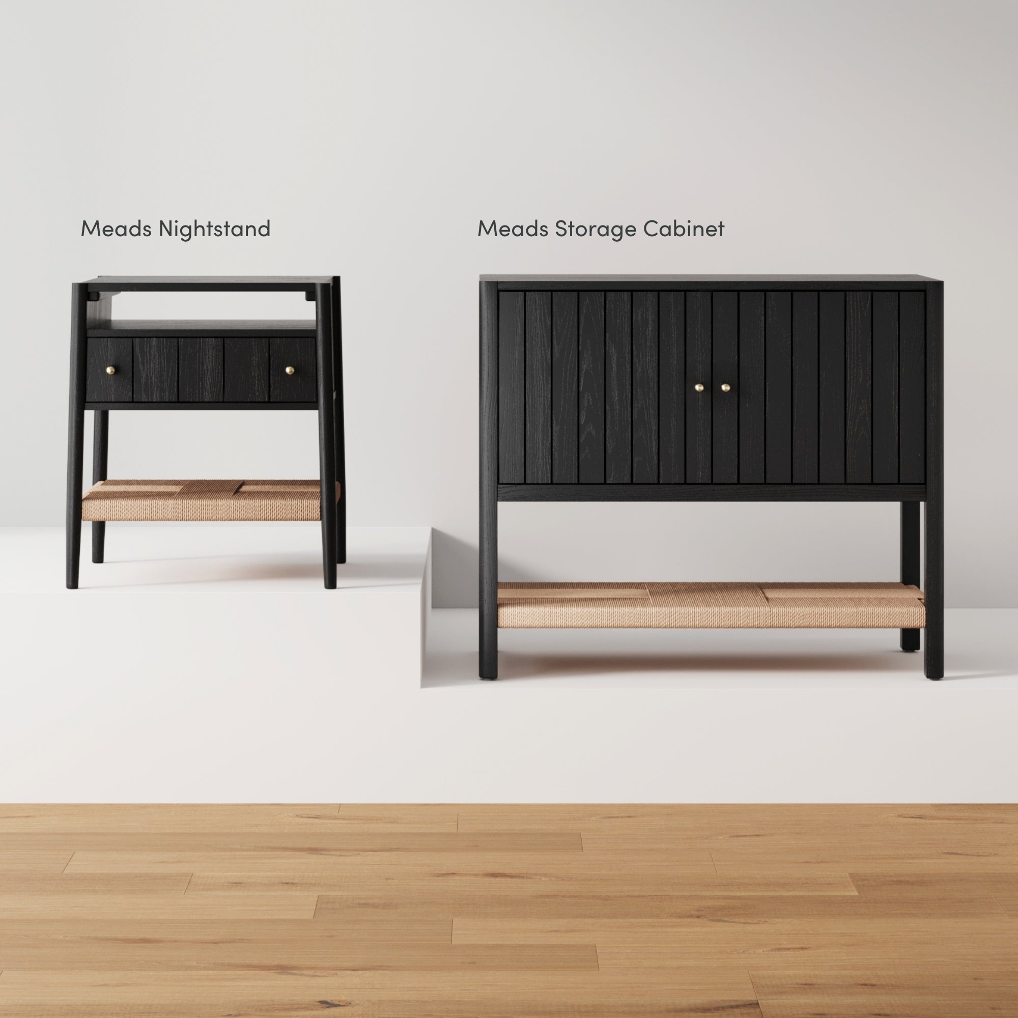 Meads Mid-Century Grooved Door Storage Cabinet | Nathan James